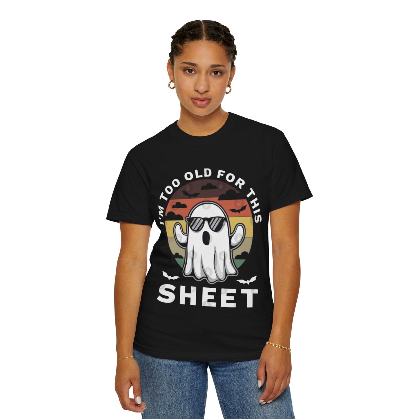 Ghostly Humor Unisex T-Shirt, Relaxed Vintage Tee, Halloween Apparel, Fun Gift, Casual Outfit, Quirky Statement Shirt, Ghost Sheet T-shirt - Metamorphosis Creations