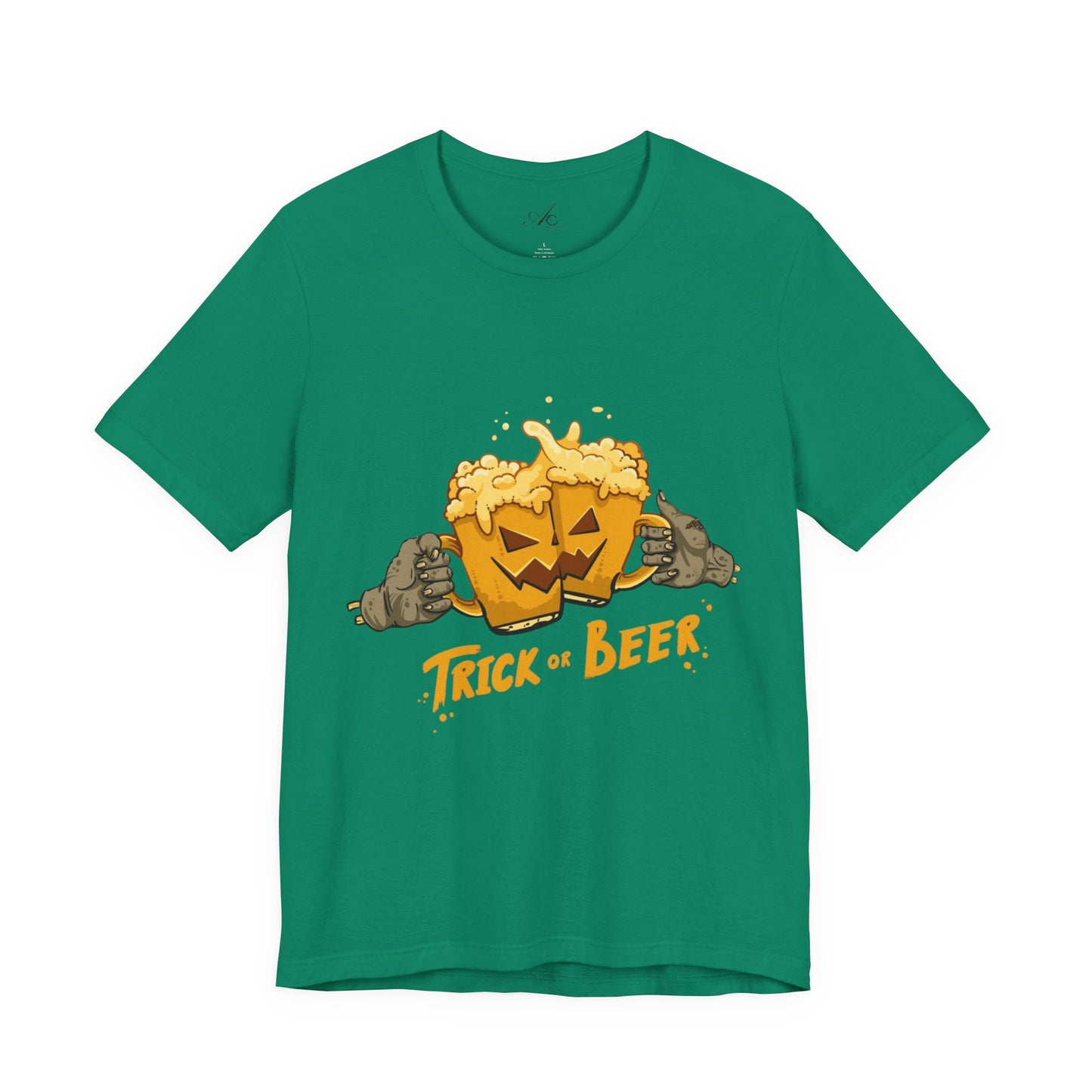 Halloween Beer Tee, Ghostly Fun Shirt, Unisex Graphic T-Shirt, Trick or Treat Apparel, Spooky Celebration Top - Metamorphosis Creations