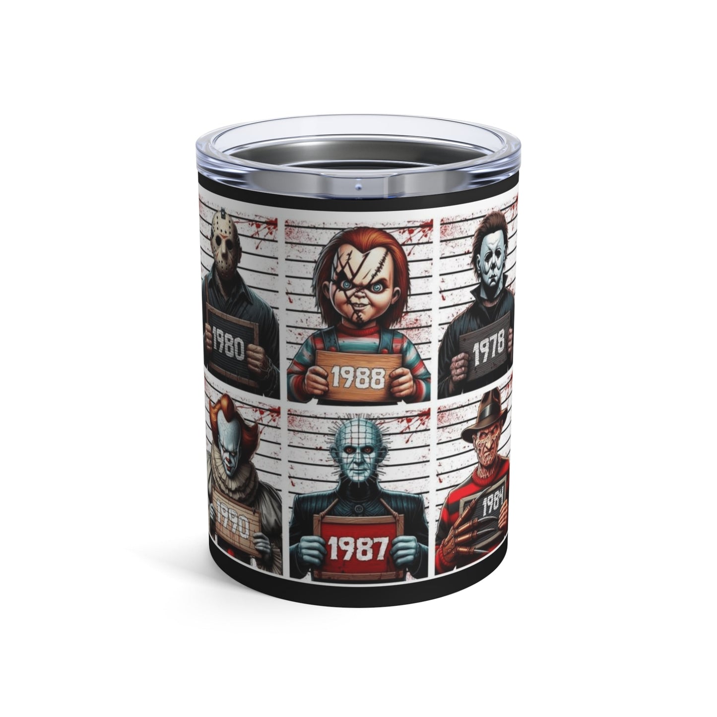 Halloween Retro Horror Movie Tumbler 10oz | Perfect for Halloween, Gifts for Horror Fans, Movie Night Essentials, Collectible Drinkware - Metamorphosis Creations