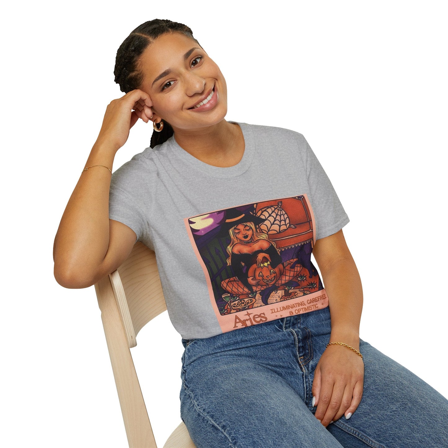 halloween shirt Illuminated Carefree & Optimistic T-Shirt, Halloween Apparel, Unisex Graphic Tee, Cozy Casual Wear, Unique Gift Idea - Metamorphosis Creations