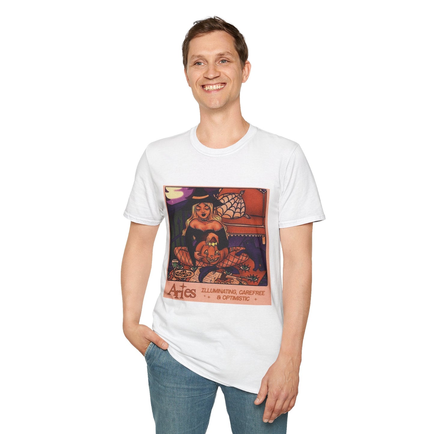 halloween shirt Illuminated Carefree & Optimistic T-Shirt, Halloween Apparel, Unisex Graphic Tee, Cozy Casual Wear, Unique Gift Idea - Metamorphosis Creations