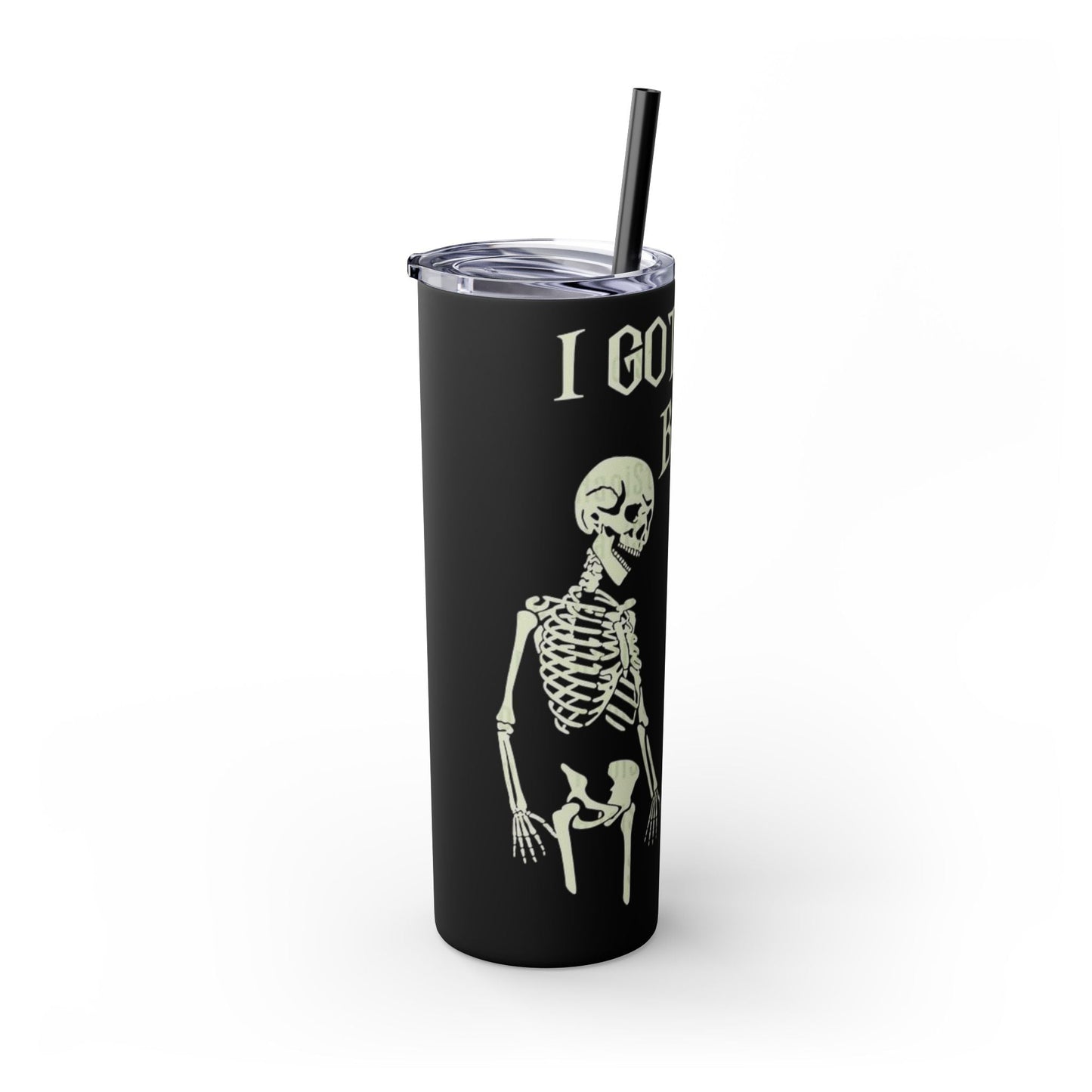 Halloween Skeleton - Themed Tumbler, Got Your Back Drinkware, I Got Your Back Skinny Tumbler, Cute Gifts for Halloween, Fun Vibes for Parties - Metamorphosis Creations