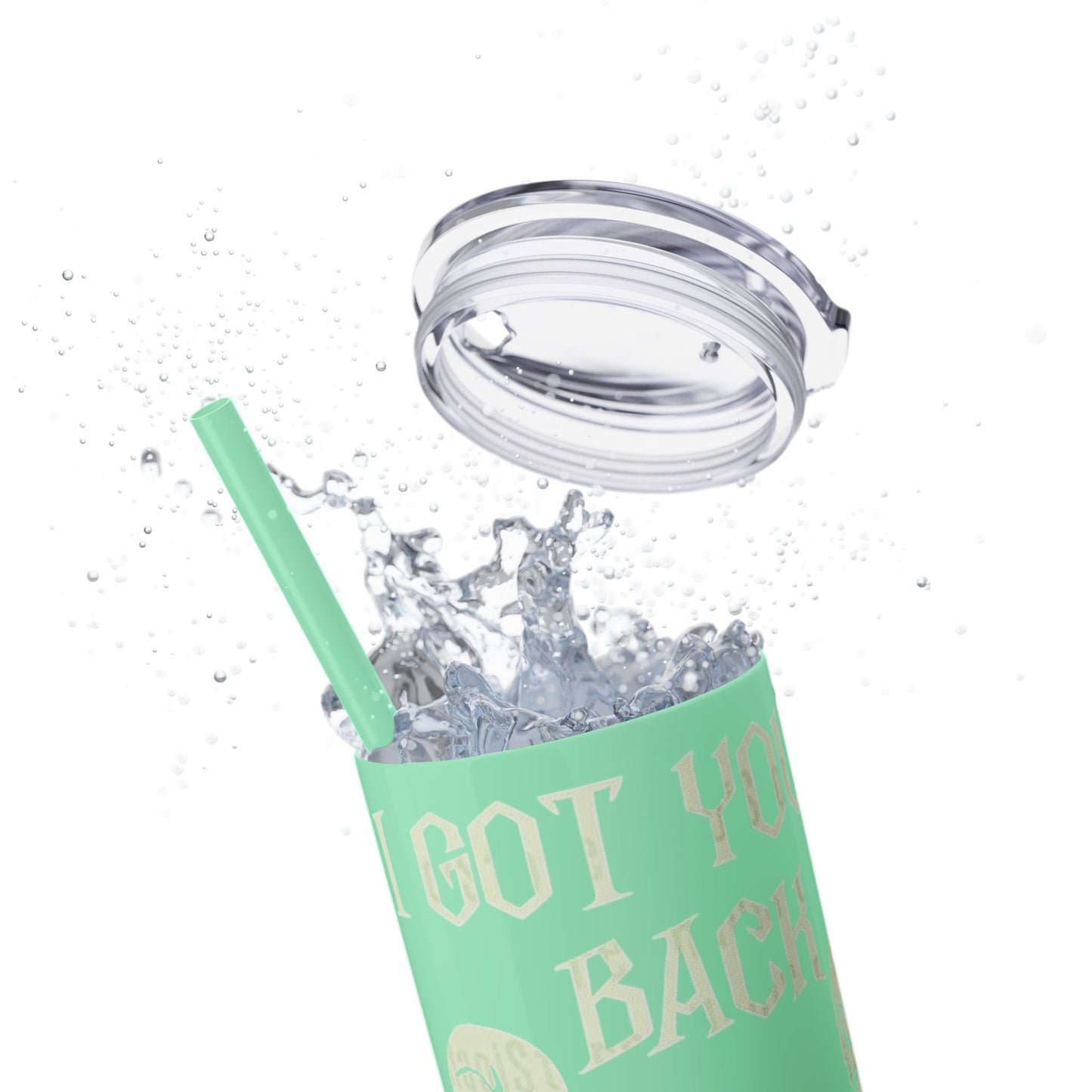 Halloween Skeleton - Themed Tumbler, Got Your Back Drinkware, I Got Your Back Skinny Tumbler, Cute Gifts for Halloween, Fun Vibes for Parties - Metamorphosis Creations