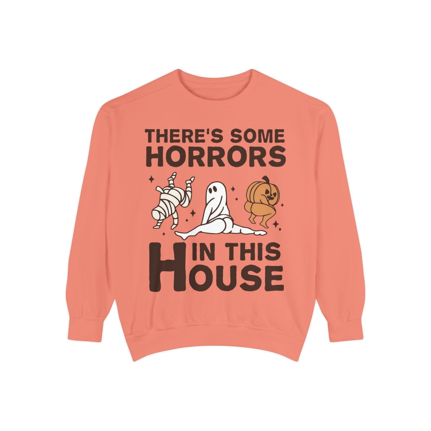 Halloween Themed Unisex Sweatshirt - Fun Ghosts & Mummy Design for Fall, Cozy Casual Wear, Halloween Party, Gift for Friends, Autumn Vibes - Metamorphosis Creations
