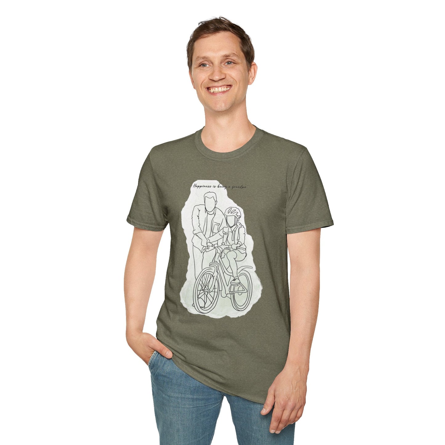 Happiness in Simplicity T-Shirt, Unisex Softstyle Tee, Casual Wear, Gift for Cyclists, Inspirational Quote Shirt, Summer Fashion - Metamorphosis Creations