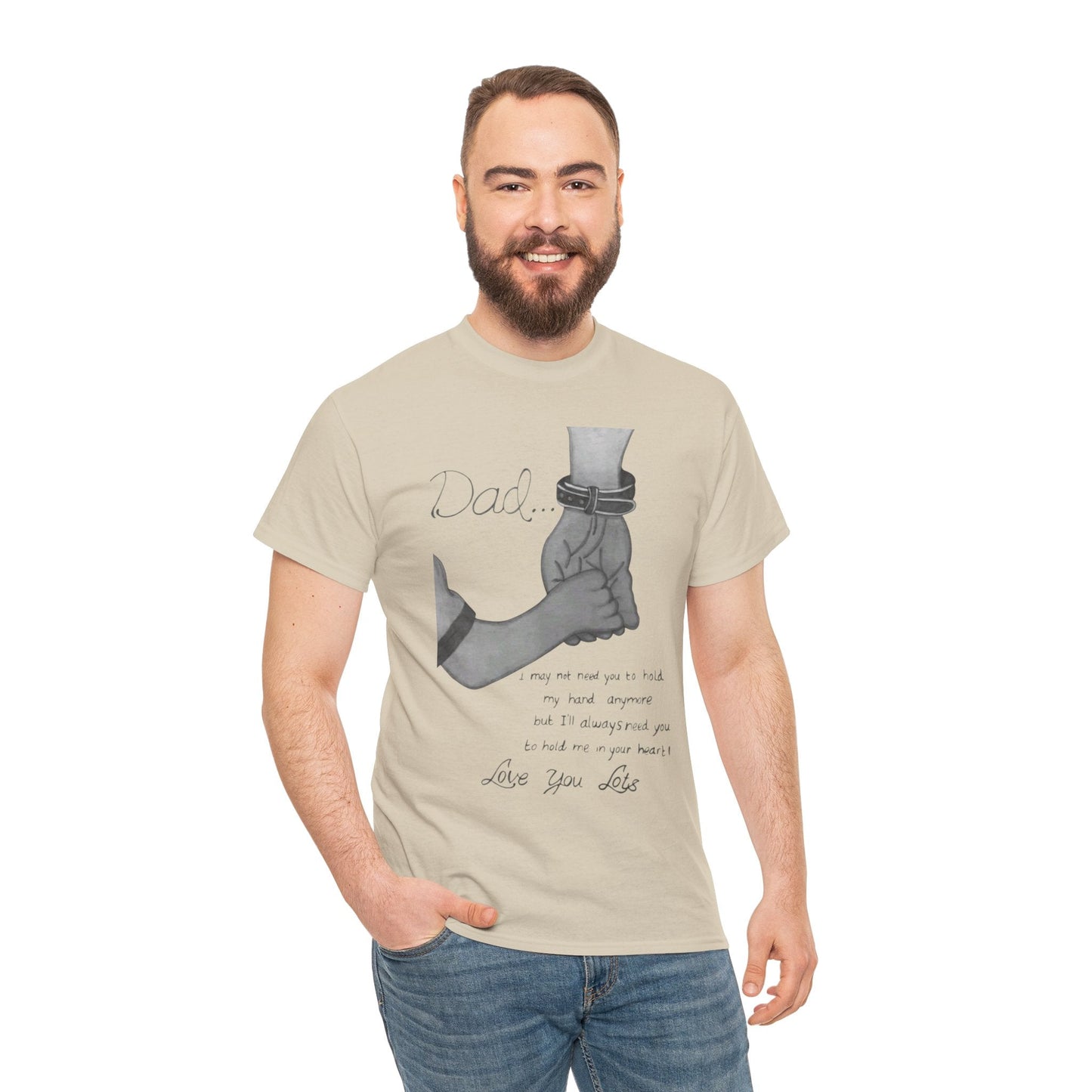 Heartfelt Dad Tee, Perfect Gift for Father's Day, Casual Wear, Family Bonding, Unisex Cotton Shirt, Thoughtful Keepsake - Metamorphosis Creations