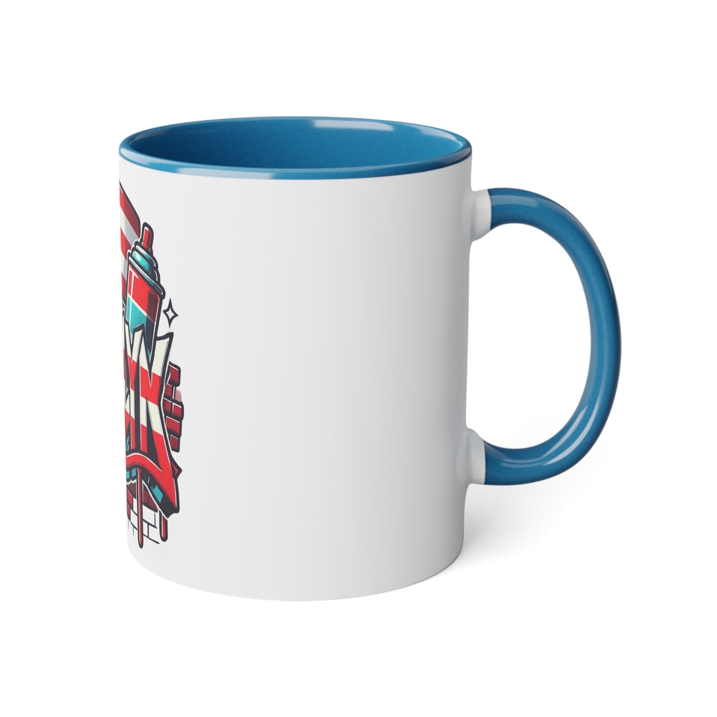 Herencia de Puerto Rico Brooklyn Street Art Mug, Perfect for Coffee Lovers, Urban Decor, Gift for New Yorkers, Retro Art Collectible - Metamorphosis Creations