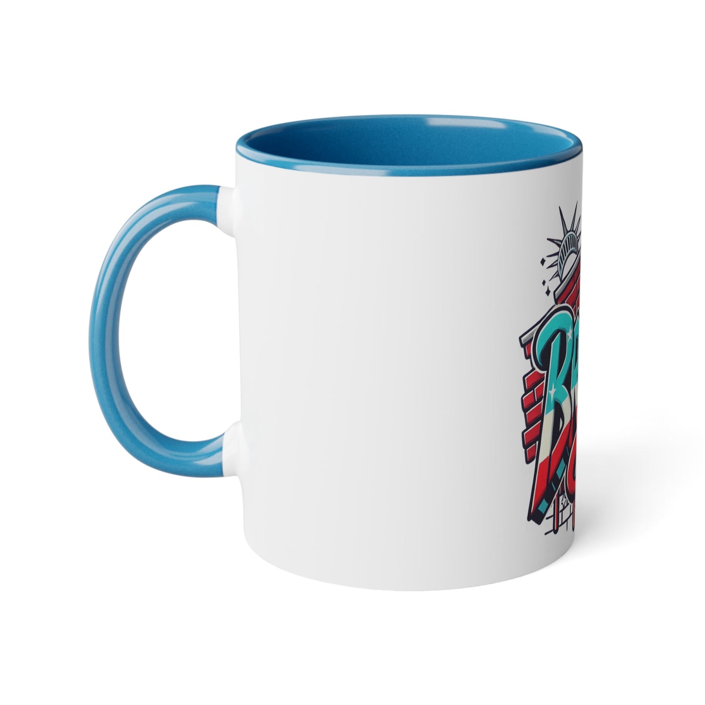 Herencia de Puerto Rico Brooklyn Street Art Mug, Perfect for Coffee Lovers, Urban Decor, Gift for New Yorkers, Retro Art Collectible - Metamorphosis Creations
