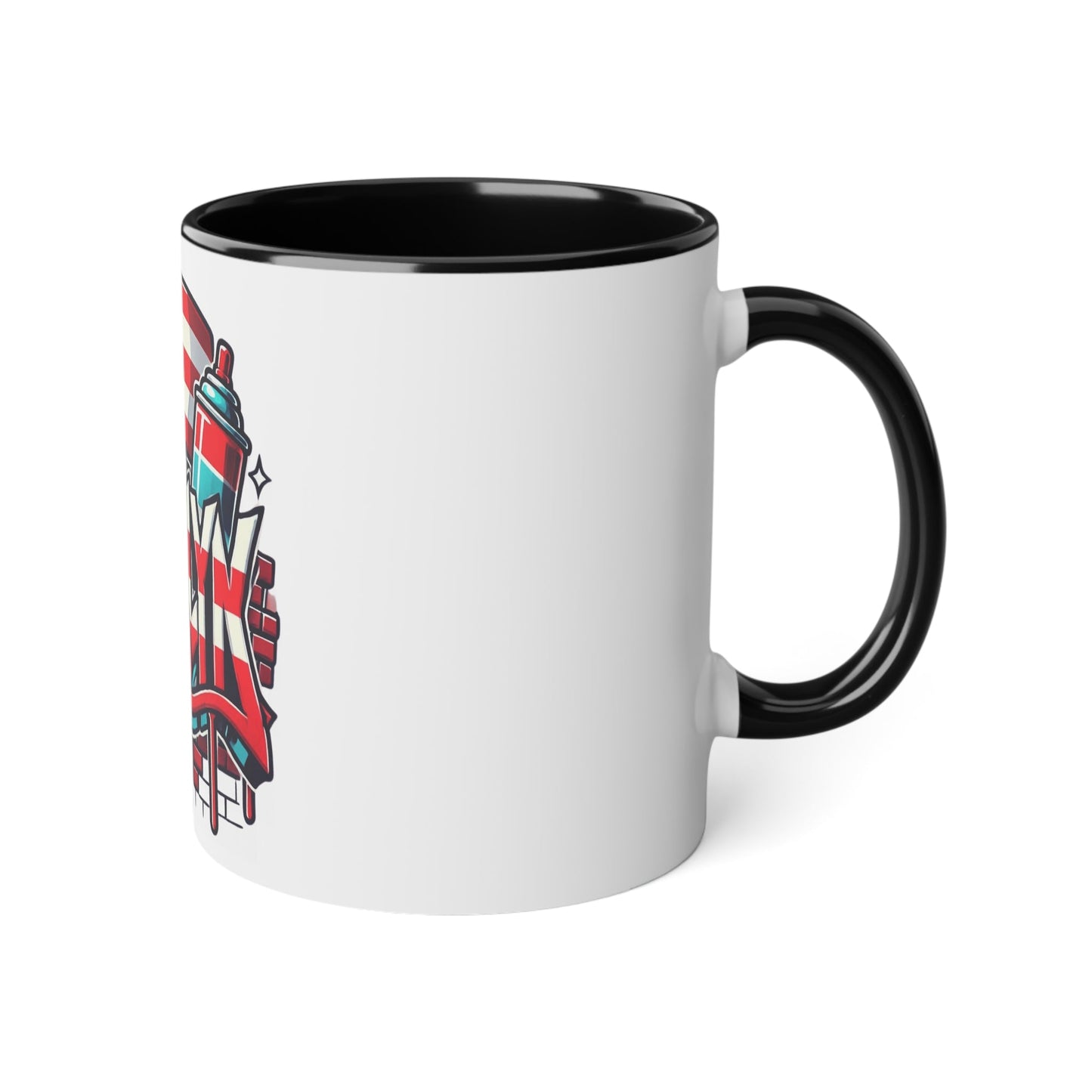 Herencia de Puerto Rico Brooklyn Street Art Mug, Perfect for Coffee Lovers, Urban Decor, Gift for New Yorkers, Retro Art Collectible - Metamorphosis Creations