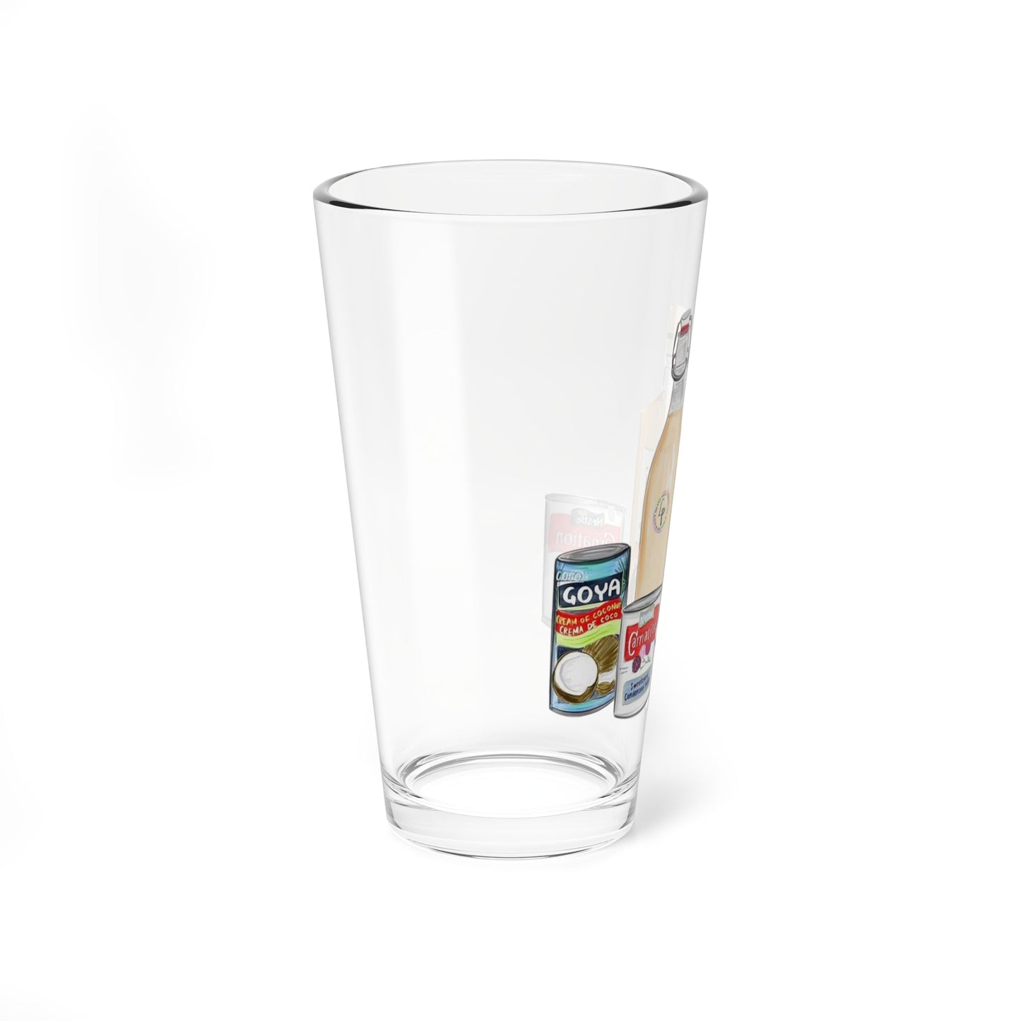 Herencia de Puerto Rico” Cocktail Mixing Glass, 16oz Drinkware for Bartenders, Fun Party Gift, Home Bar Essentials, Unique Kitchen Decor - Metamorphosis Creations