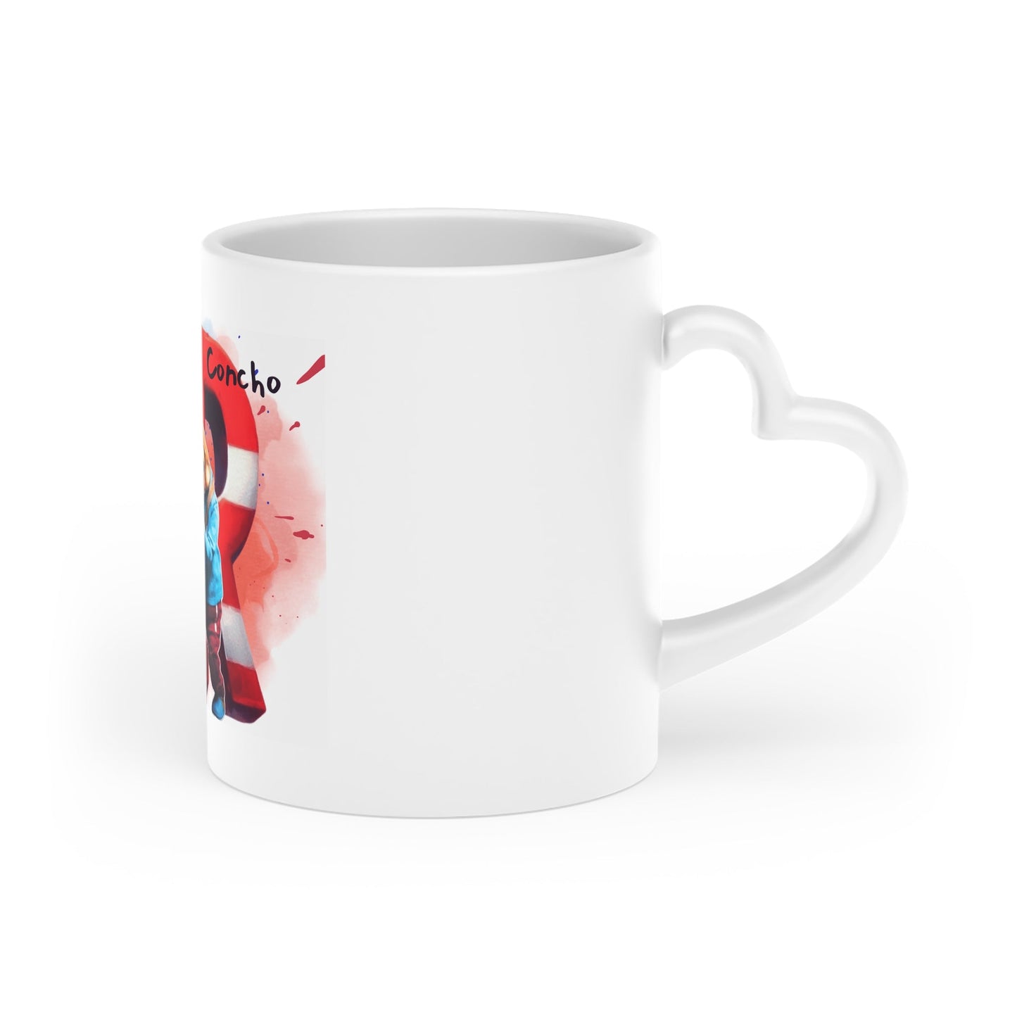 Herencia de Puerto Rico Concho Heart - Shaped Puerto Rican Mug, Gift for Him/Her, Coffee Lover Cup, Unique Home Decor, Ideal for Birthdays/Weddings - Metamorphosis Creations