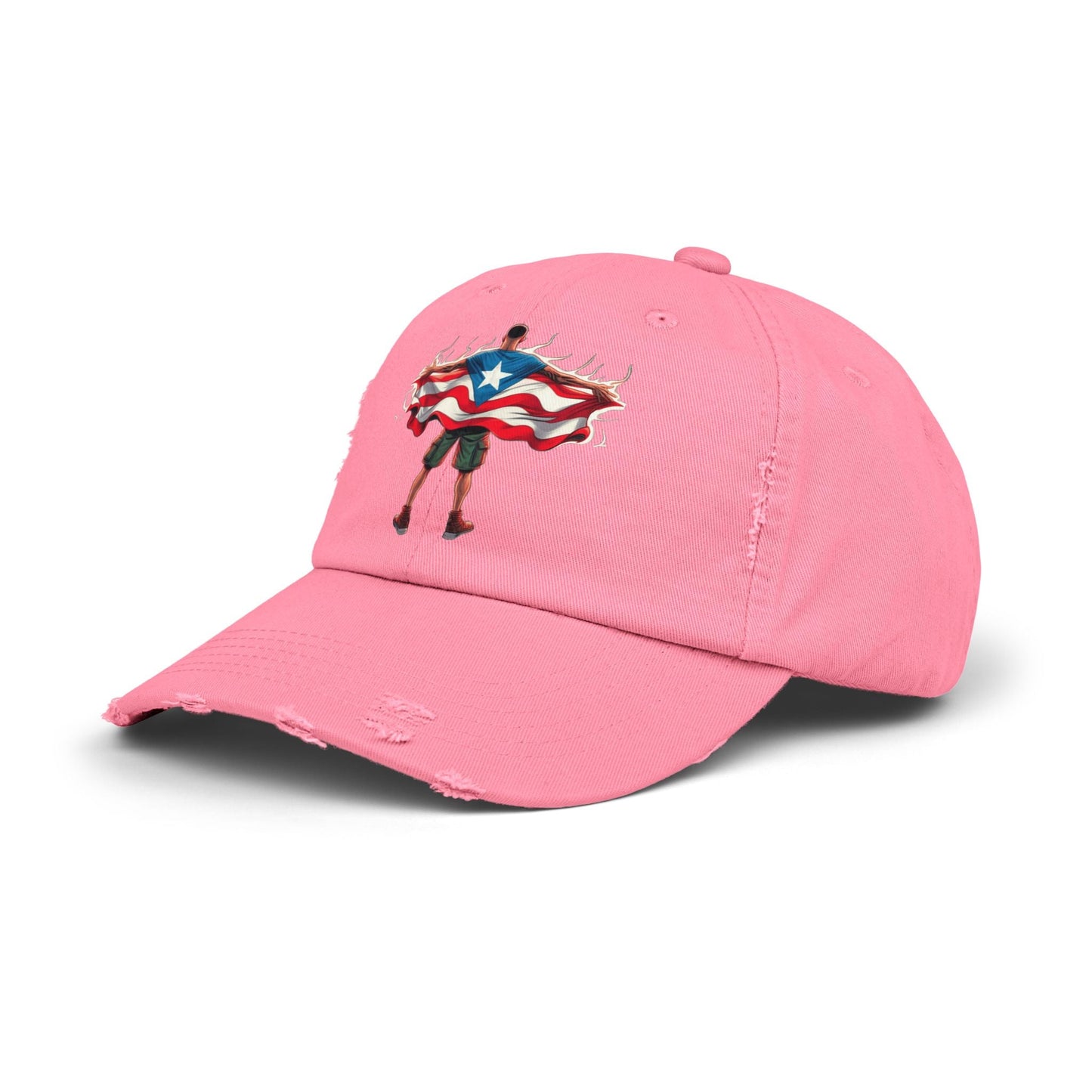 Heroic Puerto Rican Distressed Cap | Unisex Cap for Casual Style, Independence Day, Travel, Festival, Gift - Metamorphosis Creations