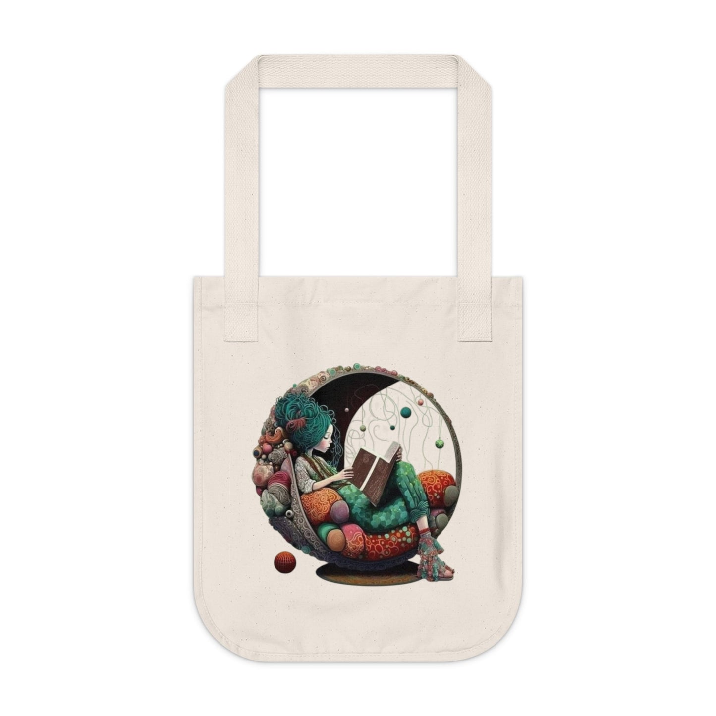 Inspiration On the Go Whimsical Organic Canvas Artistic Gift for Readers, Birthday Present, Reusable Bag - Metamorphosis Creations