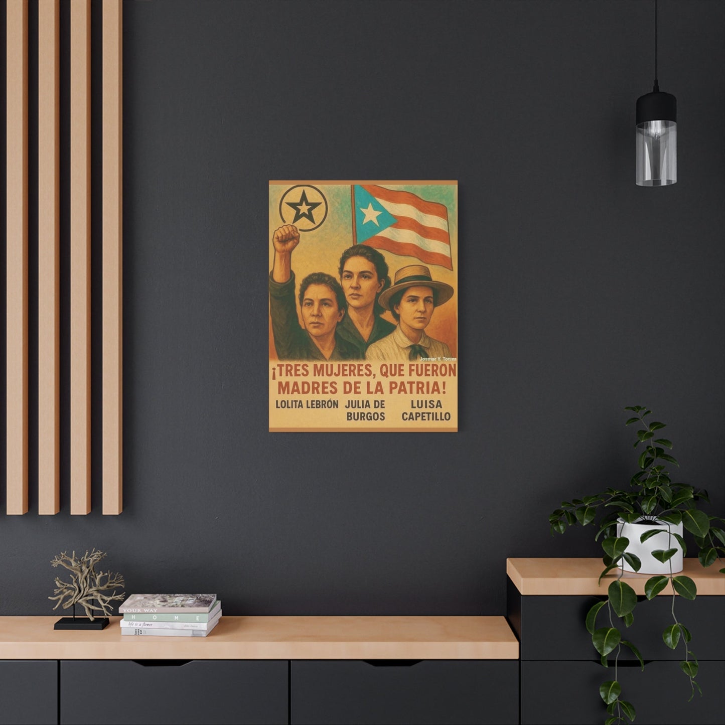 Inspirational Puerto Rican Women Canvas Wall Art, Feminist Gift, Activism Decor, Home Office Wall Art, Puerto Rico Pride - Metamorphosis Creations