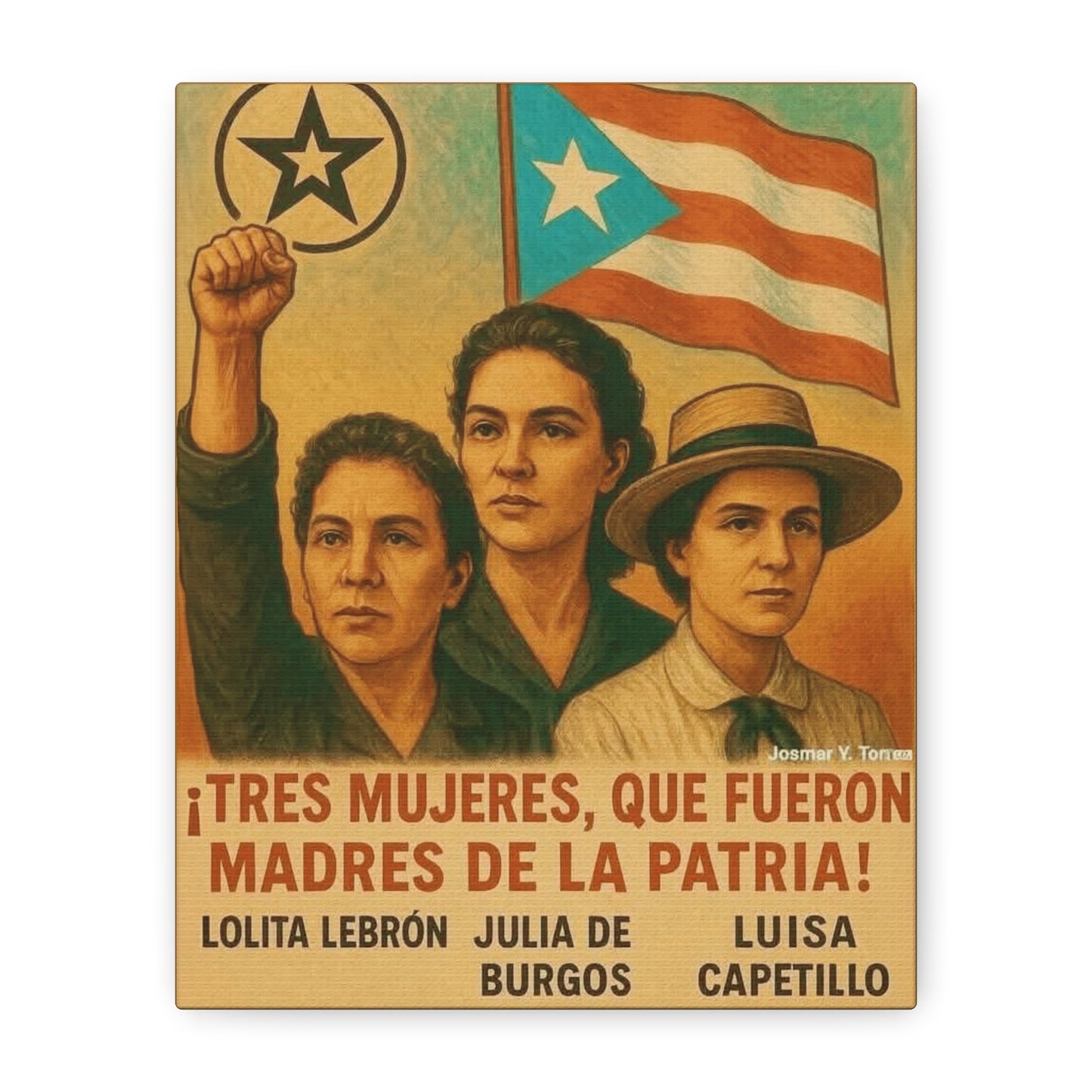 Inspirational Puerto Rican Women Canvas Wall Art, Feminist Gift, Activism Decor, Home Office Wall Art, Puerto Rico Pride - Metamorphosis Creations