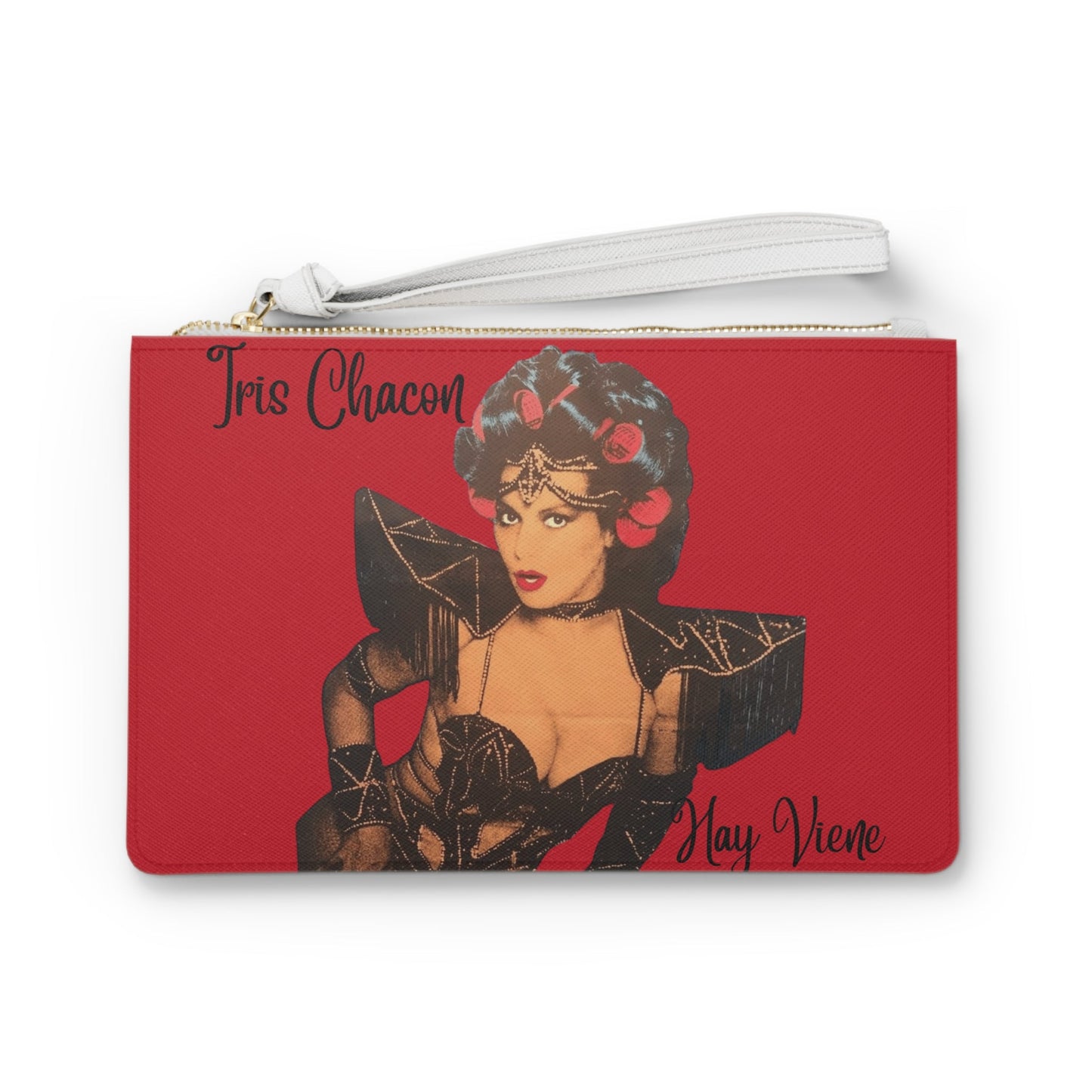 Iris Chacon Orgullo Boricua Glamorous Retro Clutch Bag | Chic Handbag for Night Out | Tris Chacon Inspired | Statement Accessory for Fashion Lovers - Metamorphosis Creations
