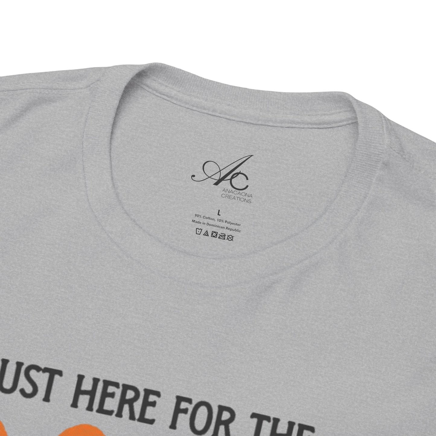 Just Here for the Boos Halloween Tee, Funny Ghost Shirt, Unisex Cotton T-Shirt, Spooky Party Apparel, Halloween Costume Top - Metamorphosis Creations