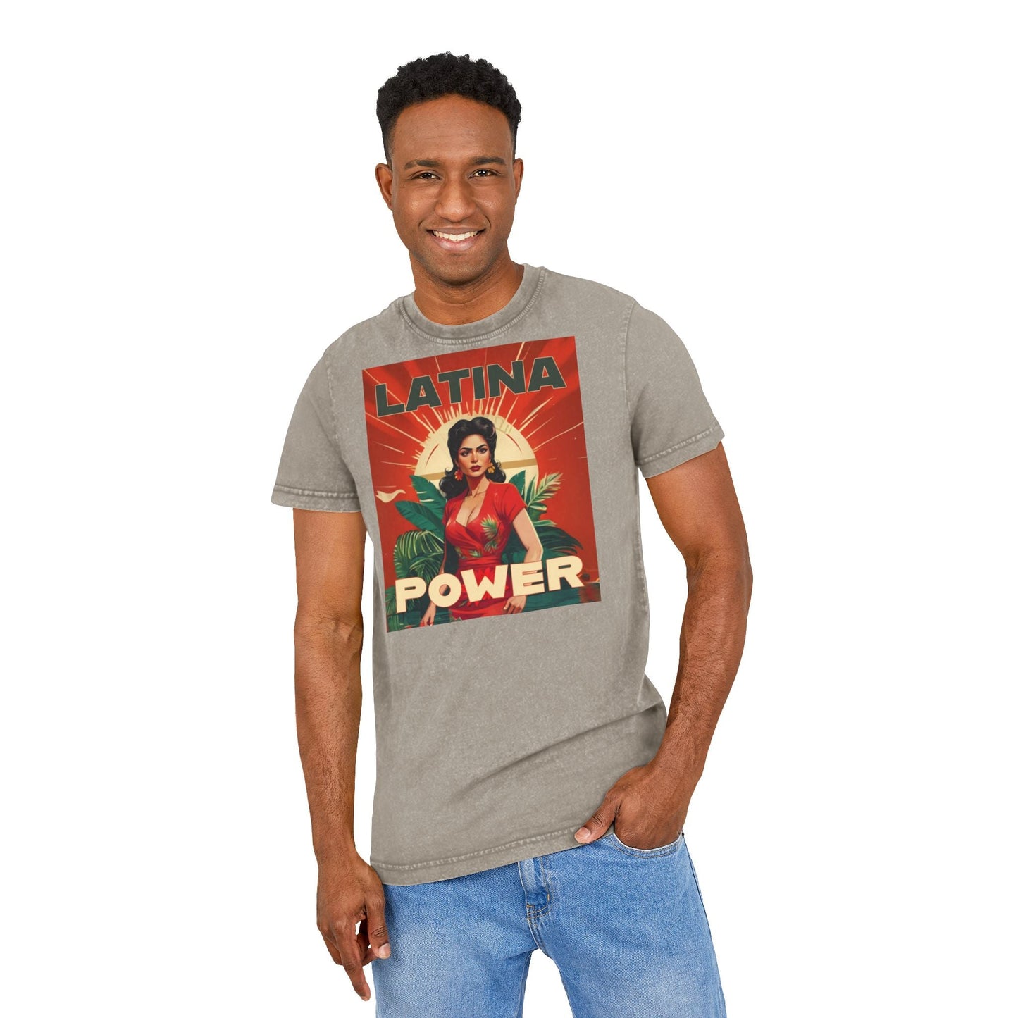 Latina Power Acid Washed Tee | Vintage Inspired Graphic Tee, Women's Empowerment Shirt, Legalize It Fashion, Gift for Her - Metamorphosis Creations