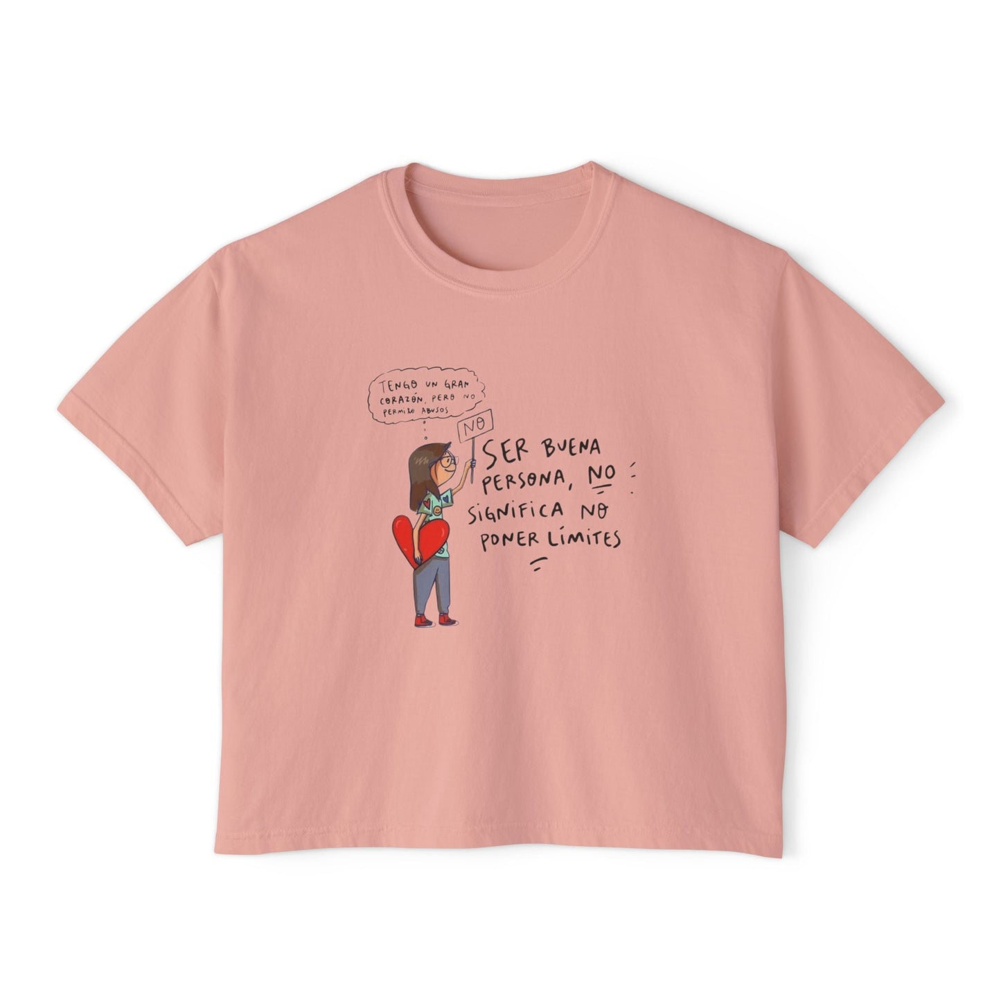 Let your outfit reflect your inner peace. Heartfelt Inspirational Women's Boxy Tee, Casual T-Shirt, Gift for Her, Empowering Top, Everyday Wear, Self - Love Vibes - Metamorphosis Creations
