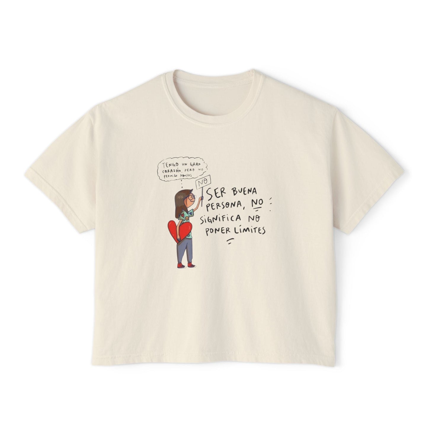Let your outfit reflect your inner peace. Heartfelt Inspirational Women's Boxy Tee, Casual T-Shirt, Gift for Her, Empowering Top, Everyday Wear, Self - Love Vibes - Metamorphosis Creations
