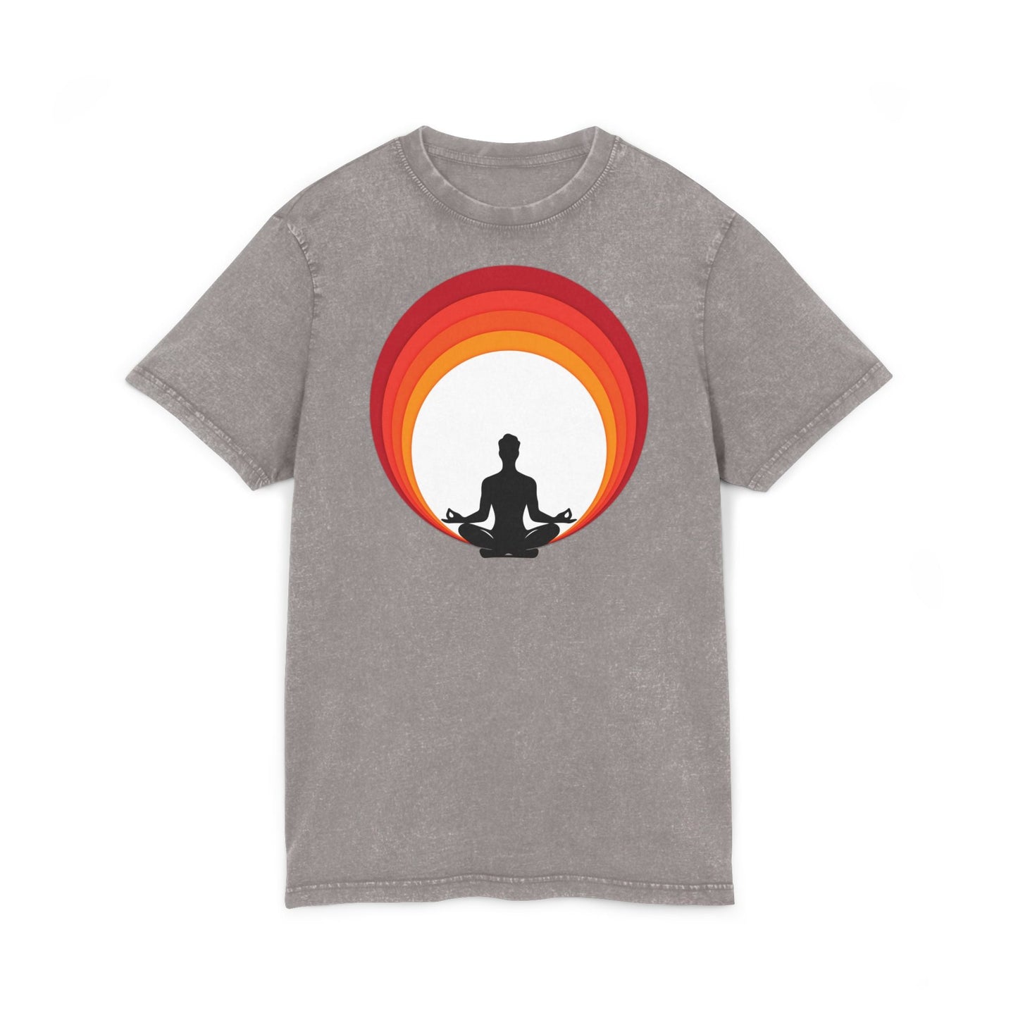 ✨ Let your outfit reflect your inner peace. Meditation Acid Washed Tee, Vintage Yoga Shirt, Relaxation Apparel, Gift for Mindfulness, Bohemian T-Shirt - Metamorphosis Creations