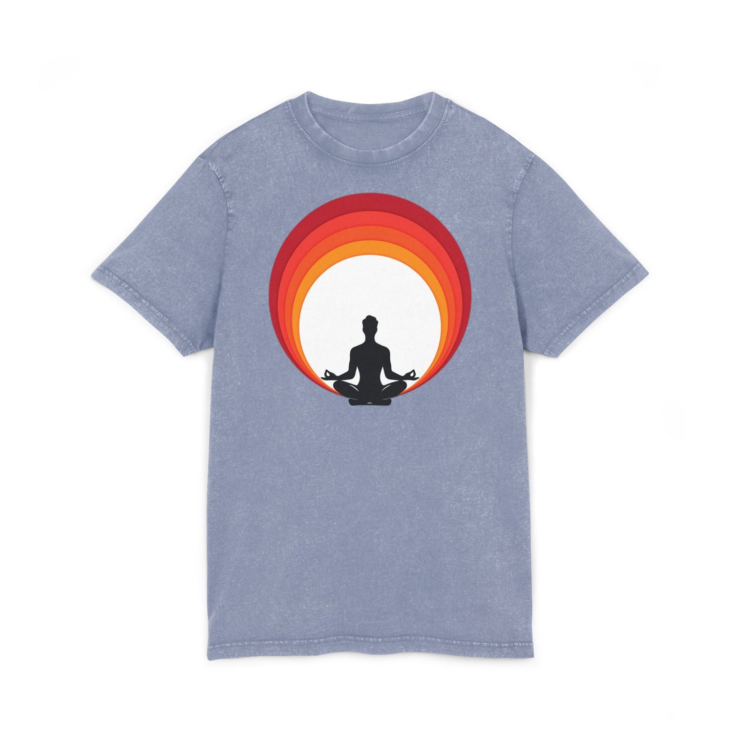 ✨ Let your outfit reflect your inner peace. Meditation Acid Washed Tee, Vintage Yoga Shirt, Relaxation Apparel, Gift for Mindfulness, Bohemian T-Shirt - Metamorphosis Creations