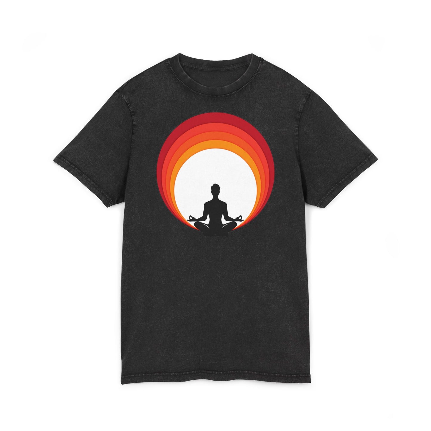 ✨ Let your outfit reflect your inner peace. Meditation Acid Washed Tee, Vintage Yoga Shirt, Relaxation Apparel, Gift for Mindfulness, Bohemian T-Shirt - Metamorphosis Creations