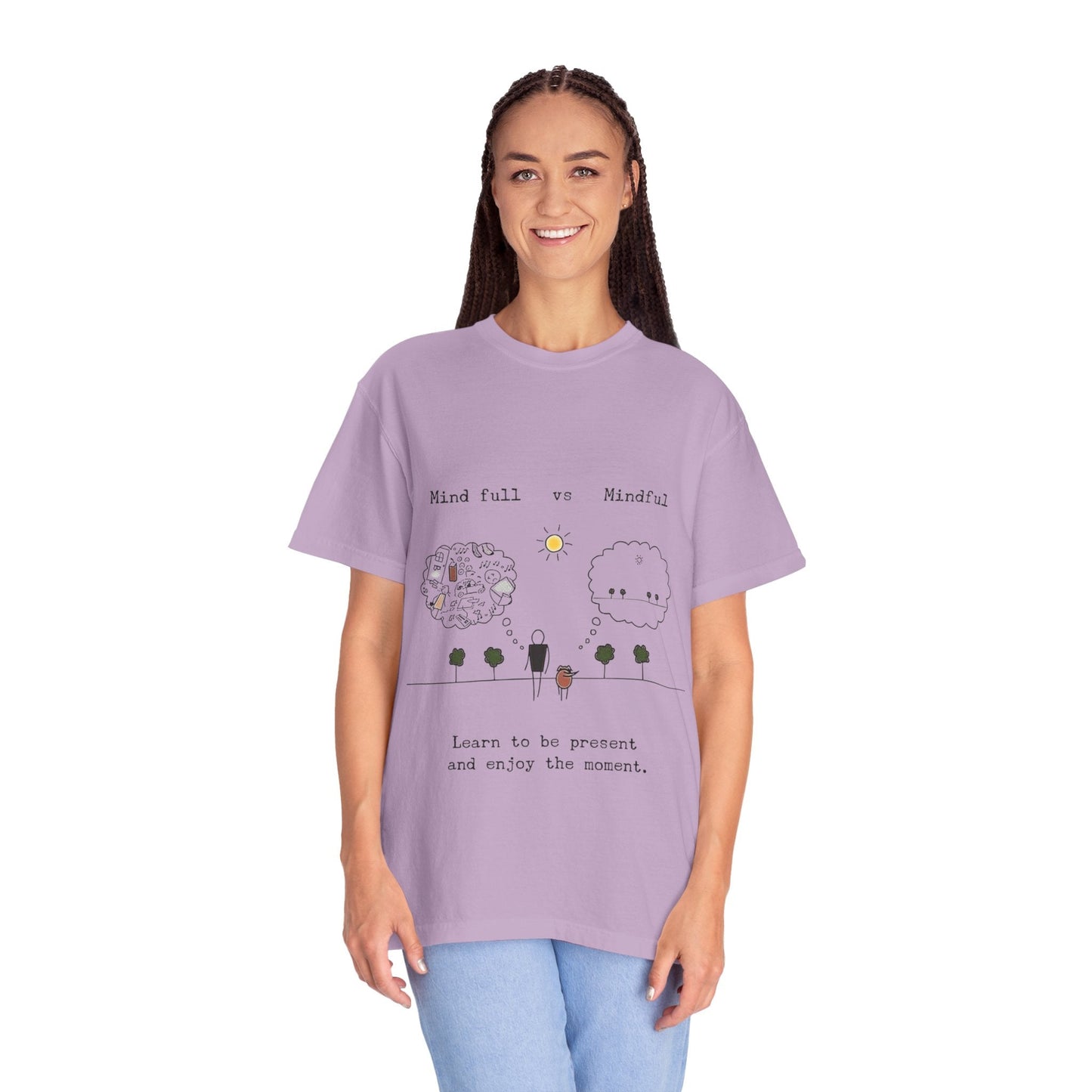 Let your outfit reflect your inner peace. Mindful Living T-Shirt Unisex Tee for Mindfulness, Self - Care, Gift for Yogis, Relaxed Vibe, - Metamorphosis Creations