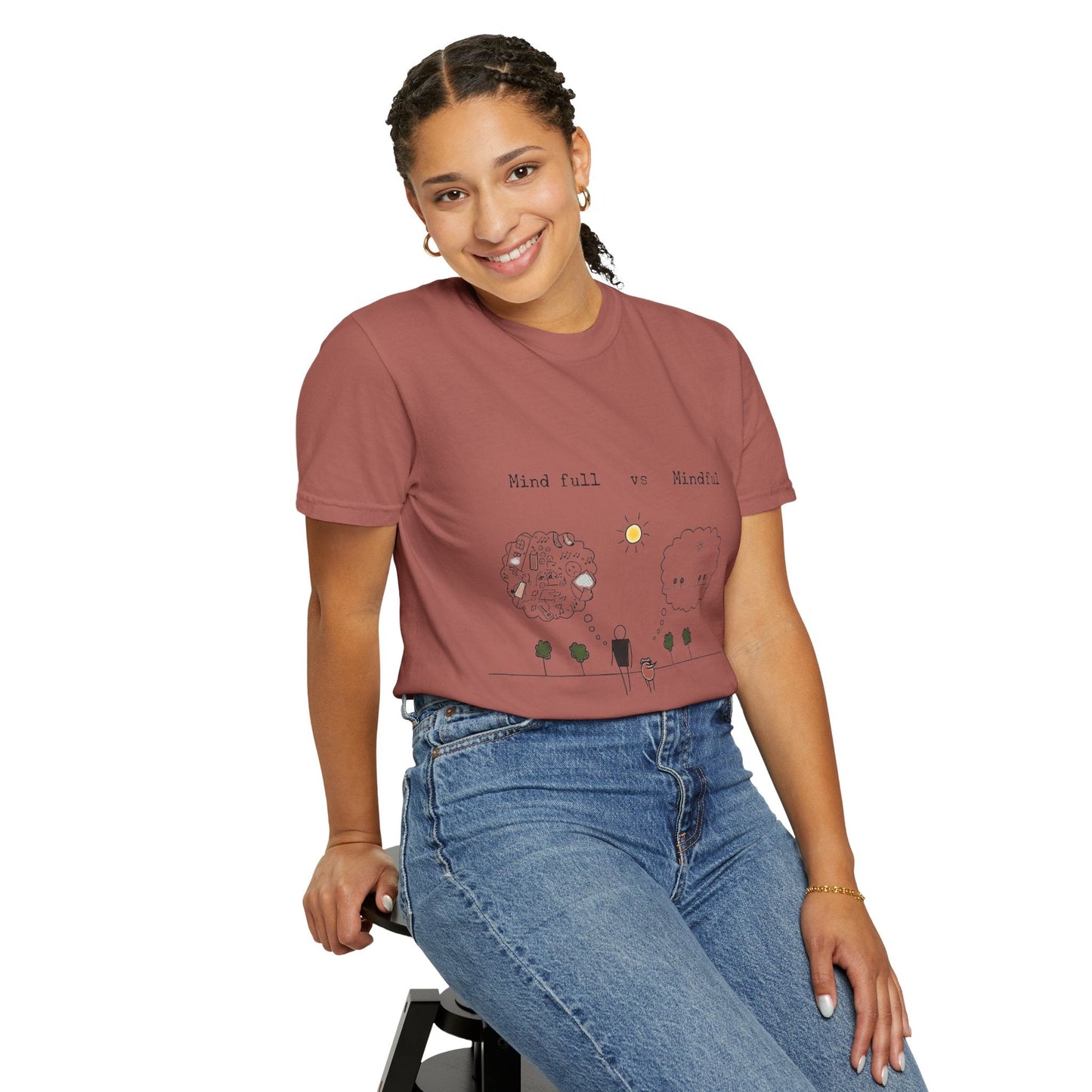 Let your outfit reflect your inner peace. Mindful Living T-Shirt Unisex Tee for Mindfulness, Self - Care, Gift for Yogis, Relaxed Vibe, - Metamorphosis Creations
