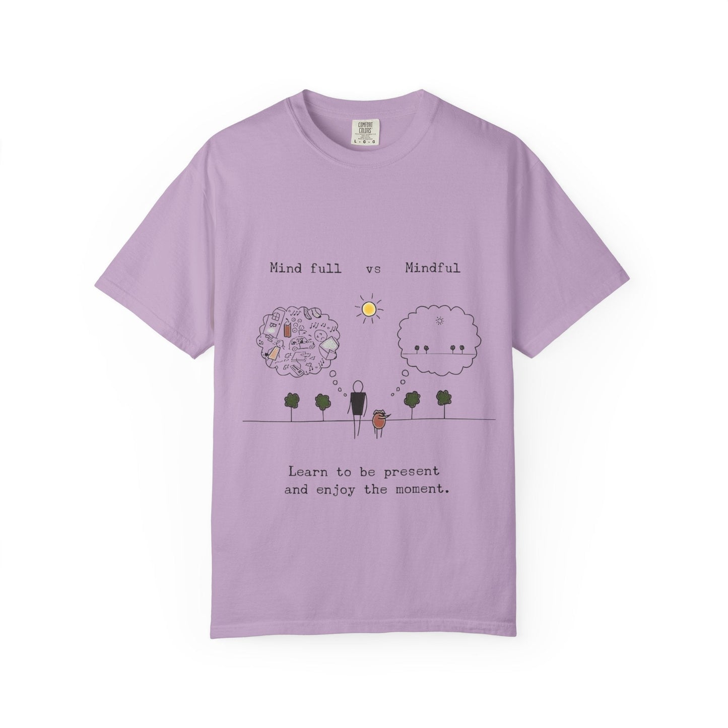 Let your outfit reflect your inner peace. Mindful Living T-Shirt Unisex Tee for Mindfulness, Self - Care, Gift for Yogis, Relaxed Vibe, - Metamorphosis Creations