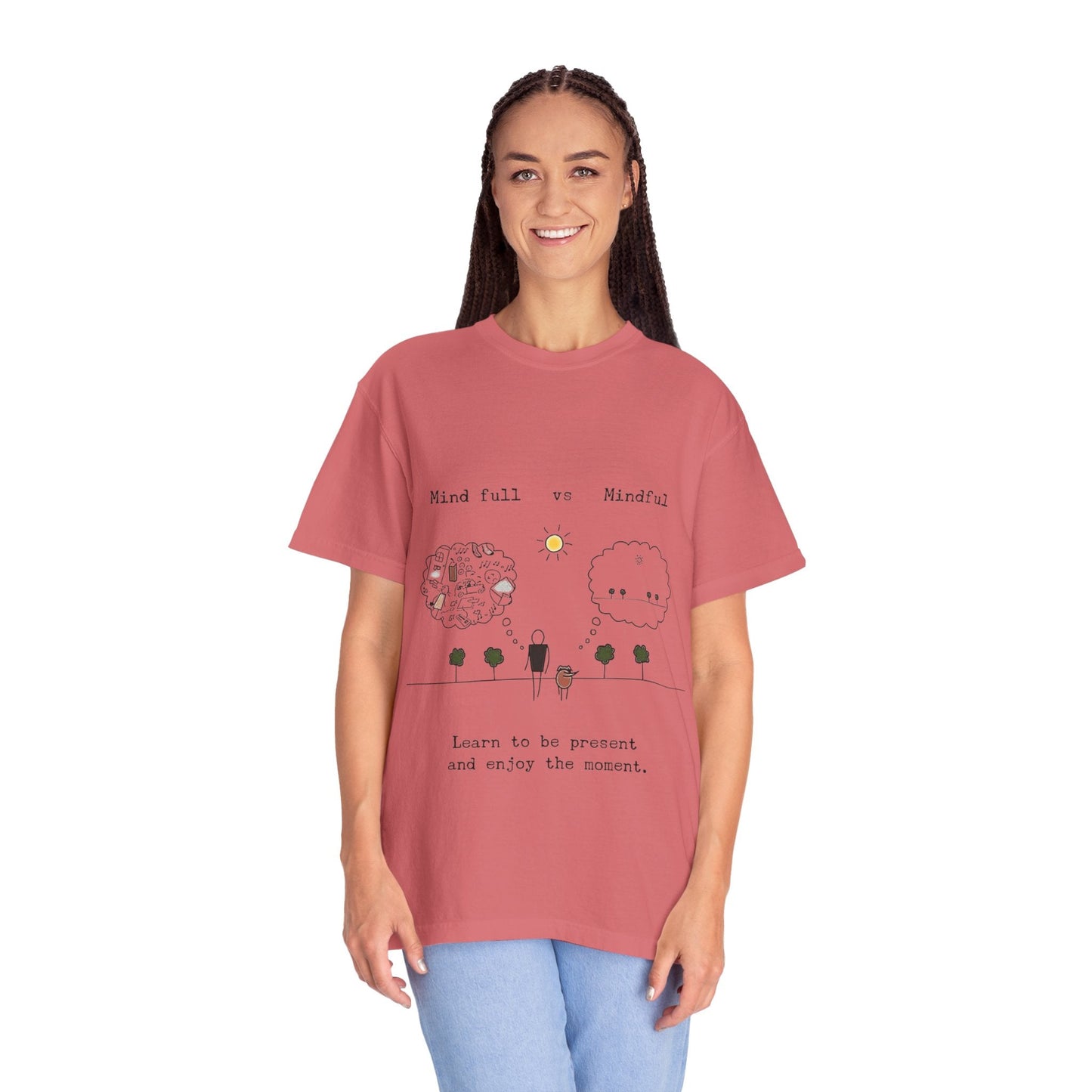 Let your outfit reflect your inner peace. Mindful Living T-Shirt Unisex Tee for Mindfulness, Self - Care, Gift for Yogis, Relaxed Vibe, - Metamorphosis Creations