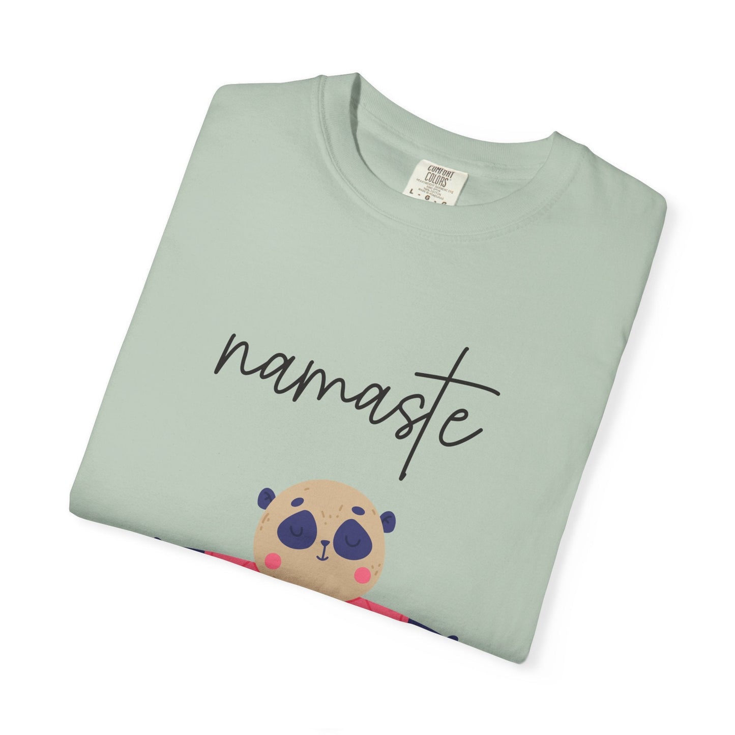 ✨ Let your outfit reflect your inner peace. Namaste Panda Unisex T-shirt, Yoga Shirt, Cute Animal Tee, Meditation Gift, Relaxation Wear, Gifts for Yogis - Metamorphosis Creations