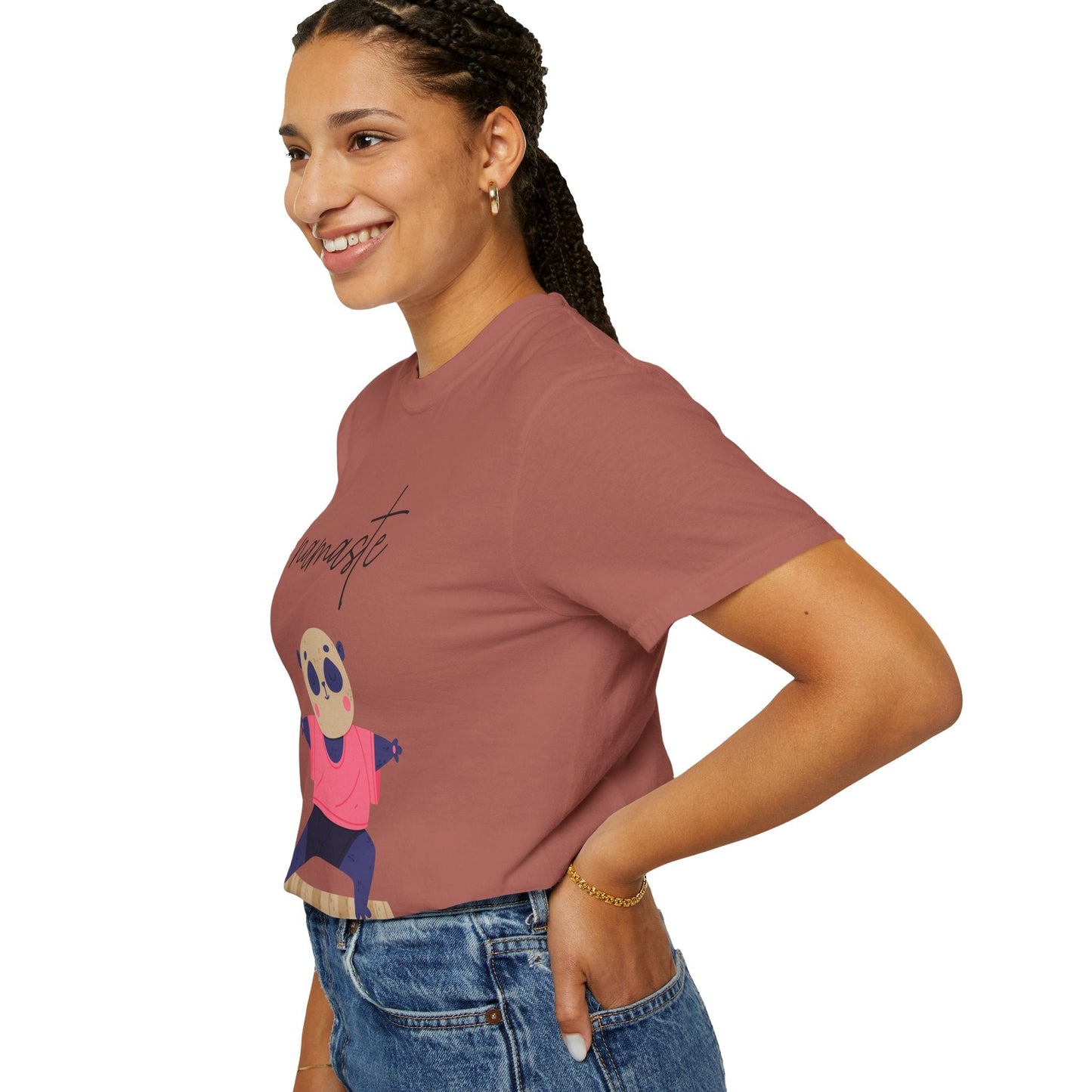 ✨ Let your outfit reflect your inner peace. Namaste Panda Unisex T-shirt, Yoga Shirt, Cute Animal Tee, Meditation Gift, Relaxation Wear, Gifts for Yogis - Metamorphosis Creations