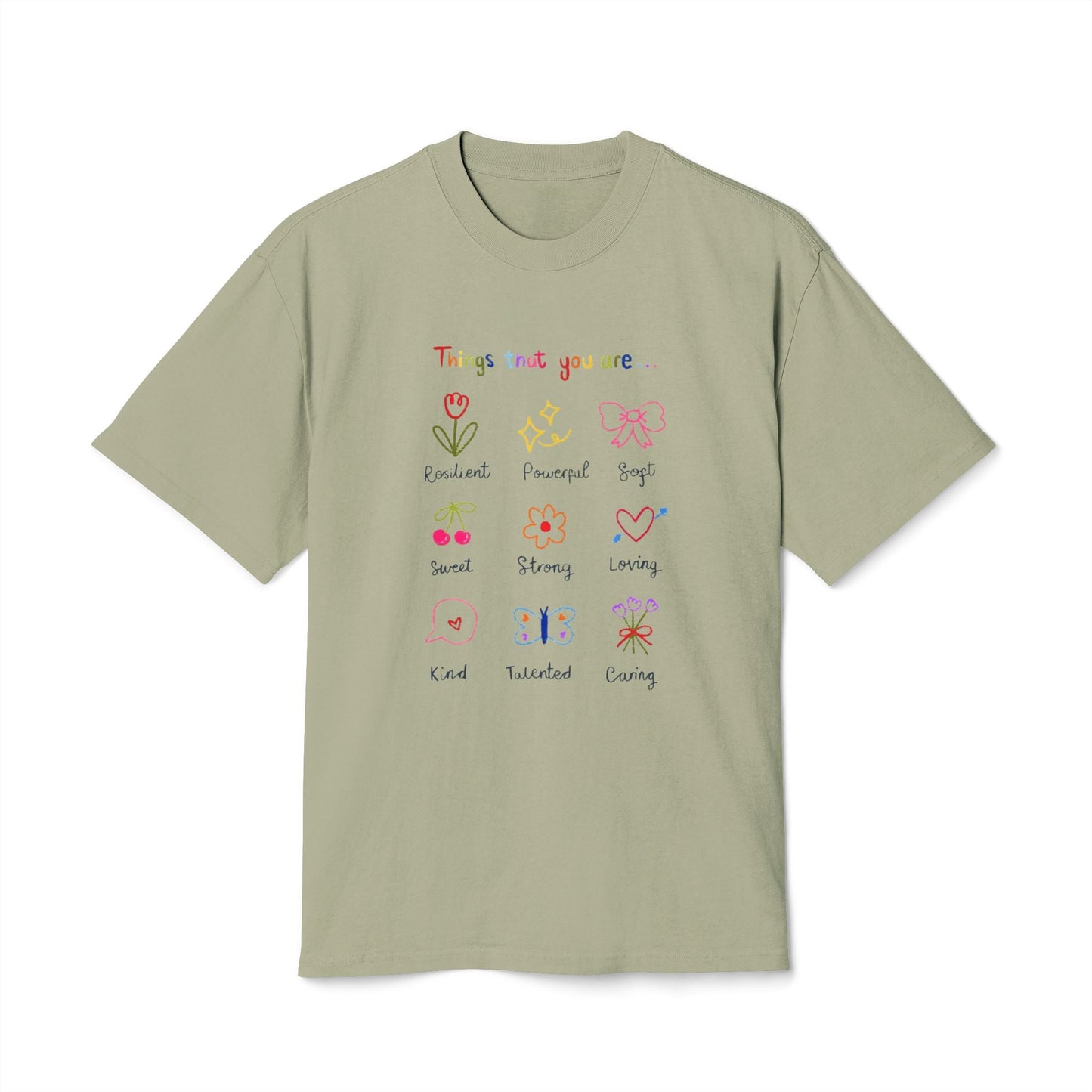 ✨ Let your outfit reflect your inner peace. Unisex Heavy Faded Tee with Whimsical Floral Design, Cute Gift, Casual Wear, Spring Style, Everyday Comfort - Metamorphosis Creations
