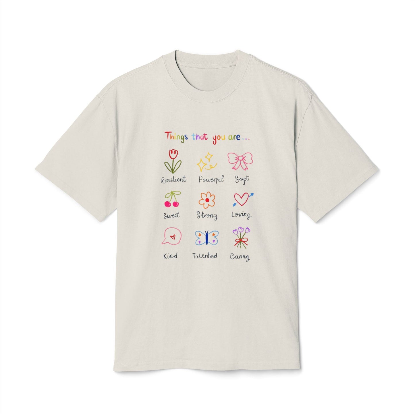 ✨ Let your outfit reflect your inner peace. Unisex Heavy Faded Tee with Whimsical Floral Design, Cute Gift, Casual Wear, Spring Style, Everyday Comfort - Metamorphosis Creations