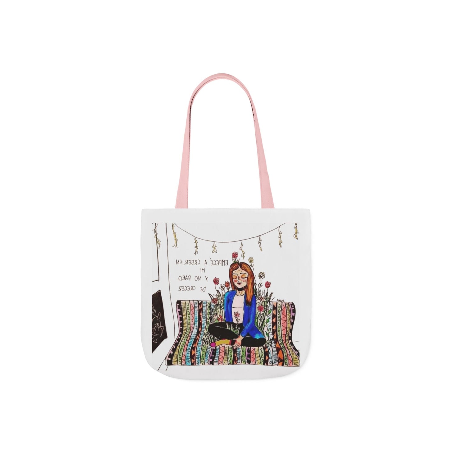 Lleva inspiración contigo a donde vayas Bohemian Style Canvas Tote Bag, Inspirational Art, Ideal for Gifts, Eco - Friendly Shopping, Beach Days, Travel Adventures - Metamorphosis Creations