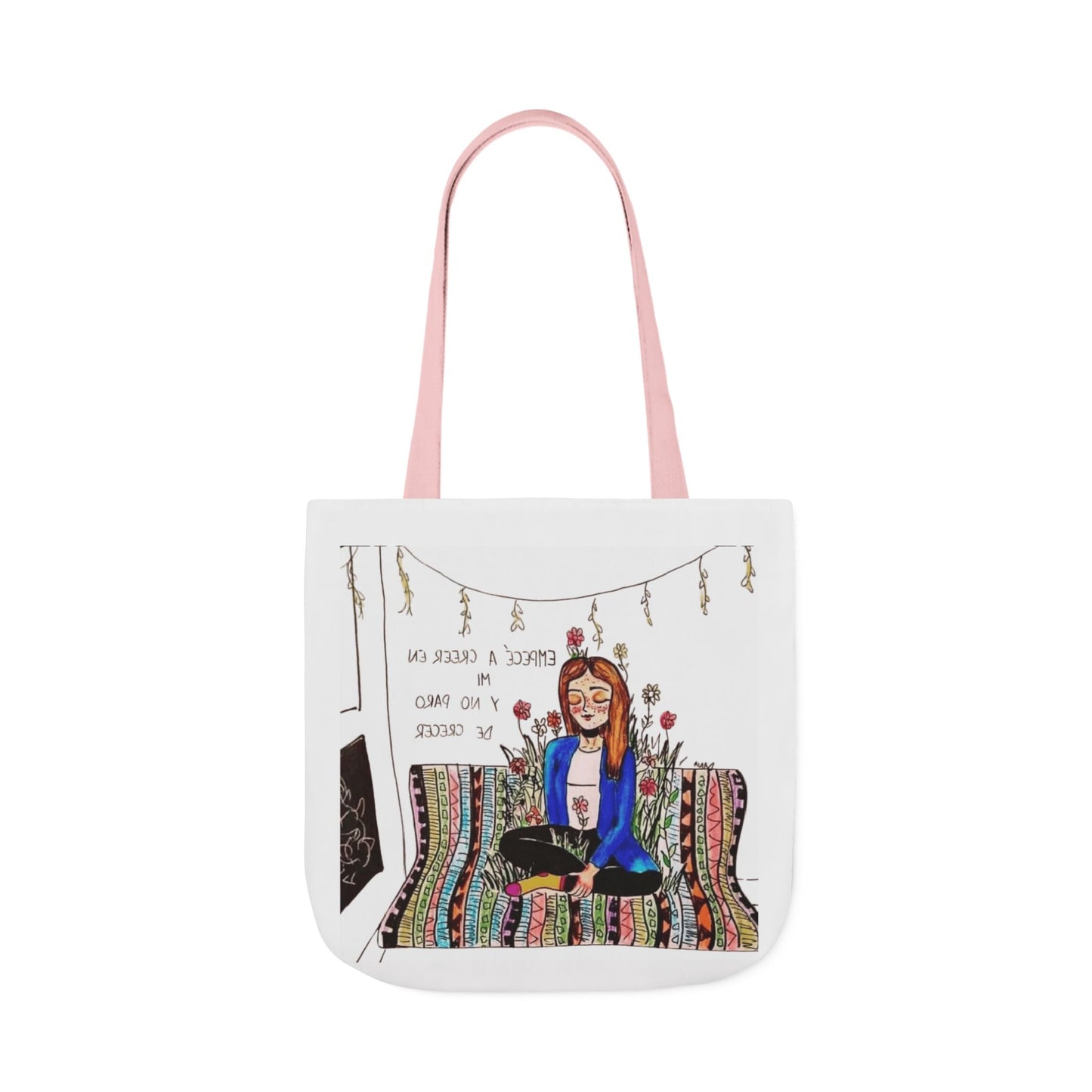 Lleva inspiración contigo a donde vayas Bohemian Style Canvas Tote Bag, Inspirational Art, Ideal for Gifts, Eco - Friendly Shopping, Beach Days, Travel Adventures - Metamorphosis Creations
