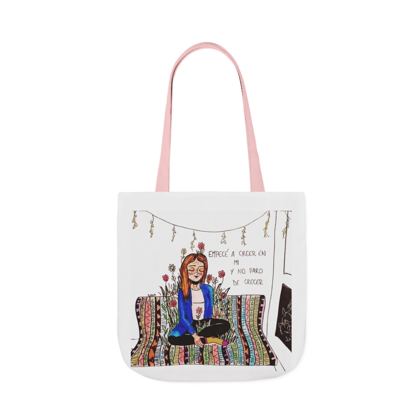 Lleva inspiración contigo a donde vayas Bohemian Style Canvas Tote Bag, Inspirational Art, Ideal for Gifts, Eco - Friendly Shopping, Beach Days, Travel Adventures - Metamorphosis Creations