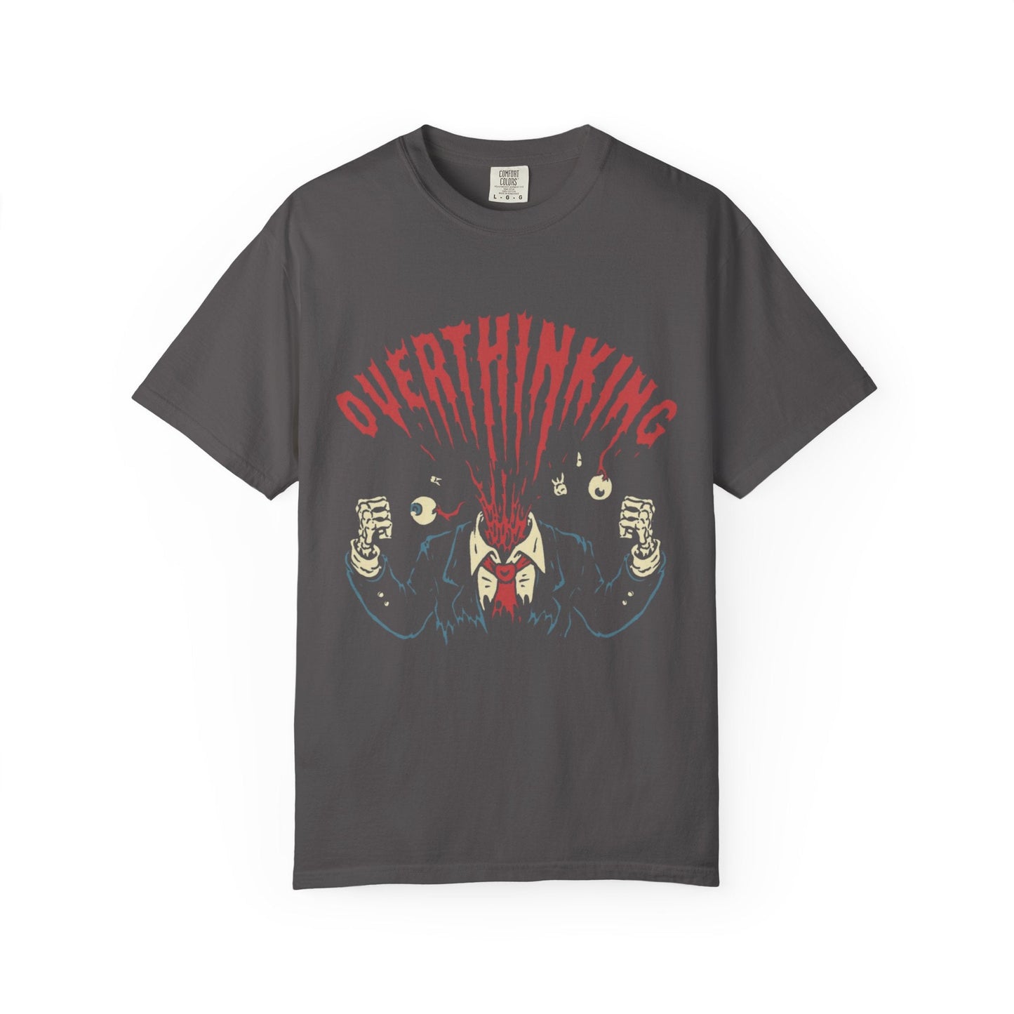 Mentally on Vacation Overthinking Garment - Dyed Unisex T-Shirt, Casual Wear, Gift for Anxiety Awareness, Self - Care Apparel, Unique Graphic Tee - Metamorphosis Creations