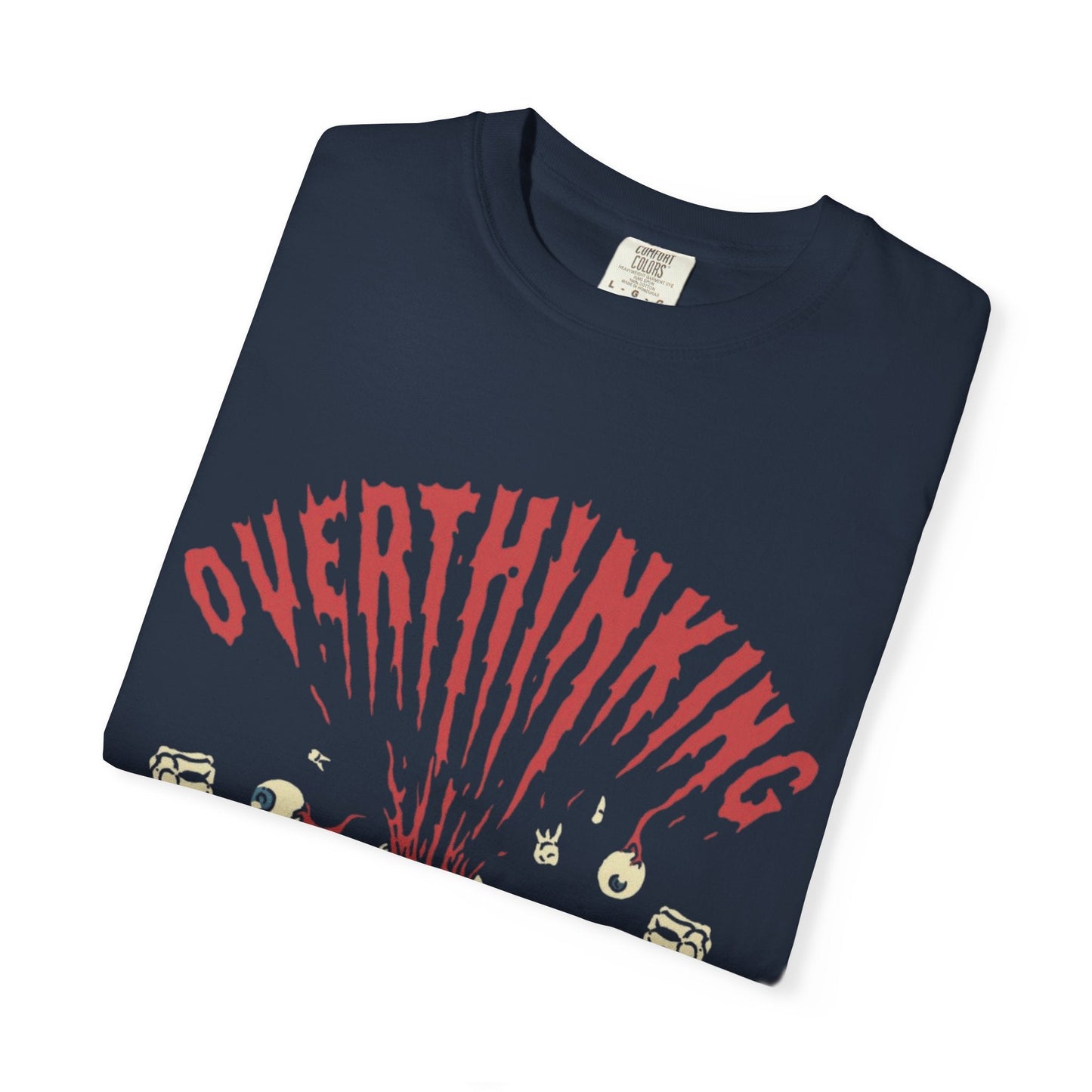 Mentally on Vacation Overthinking Garment - Dyed Unisex T-Shirt, Casual Wear, Gift for Anxiety Awareness, Self - Care Apparel, Unique Graphic Tee - Metamorphosis Creations
