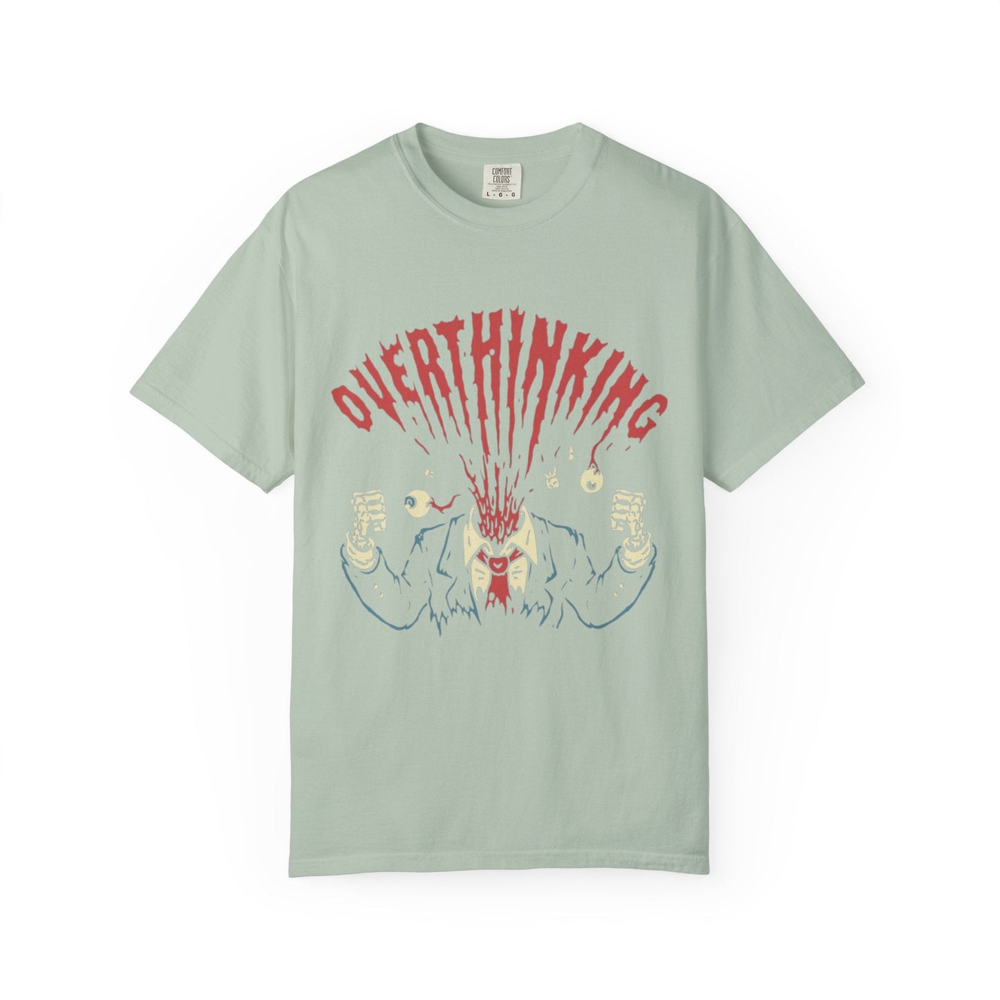 Mentally on Vacation Overthinking Garment - Dyed Unisex T-Shirt, Casual Wear, Gift for Anxiety Awareness, Self - Care Apparel, Unique Graphic Tee - Metamorphosis Creations
