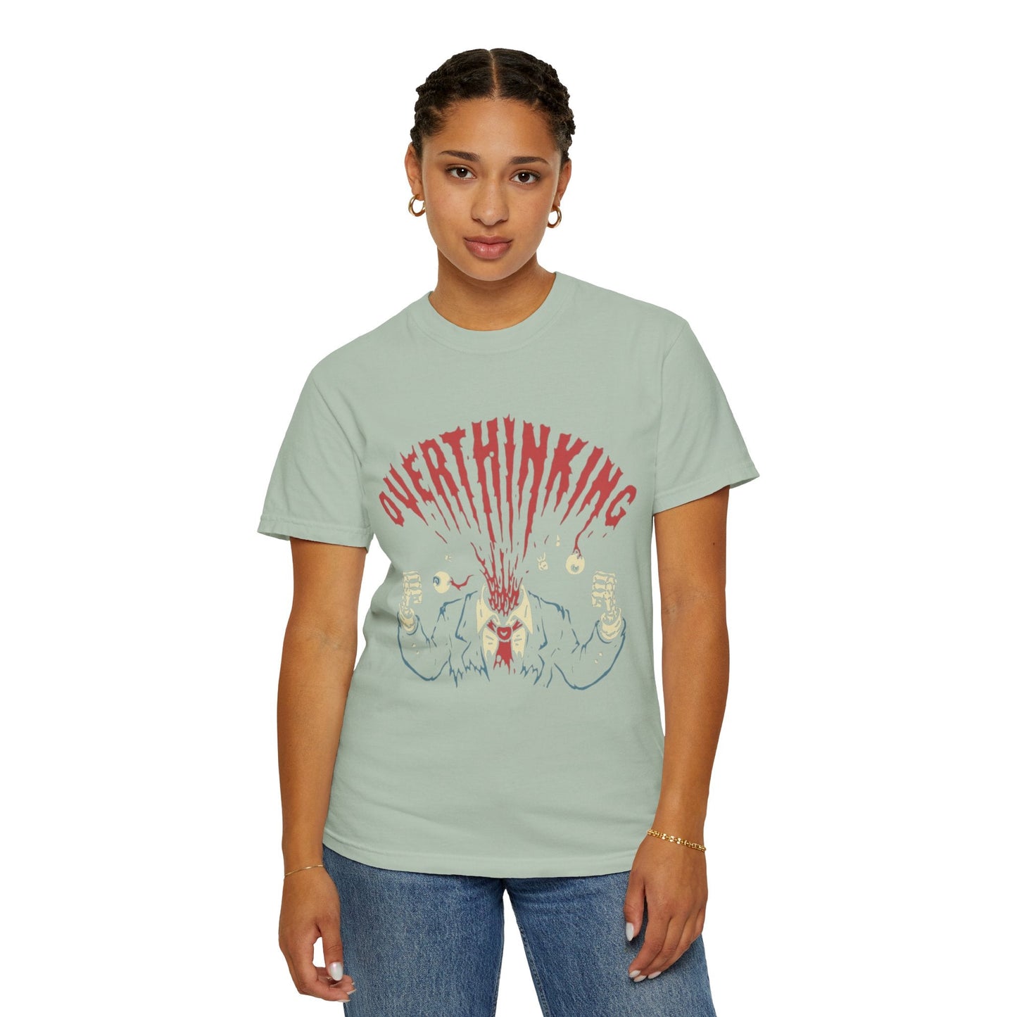 Mentally on Vacation Overthinking Garment - Dyed Unisex T-Shirt, Casual Wear, Gift for Anxiety Awareness, Self - Care Apparel, Unique Graphic Tee - Metamorphosis Creations