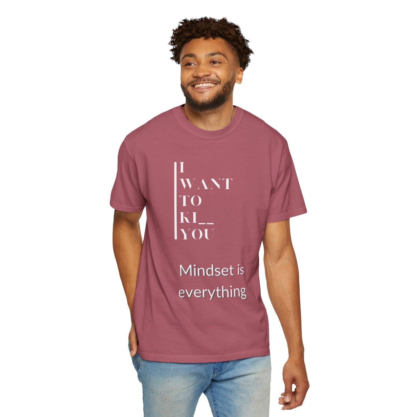 Mindset Matters Garment - Dyed T-Shirt - Motivational Quote Tee, Unisex Casual Wear, Gift for Friends, Inspirational Clothing, Self - Help - Metamorphosis Creations