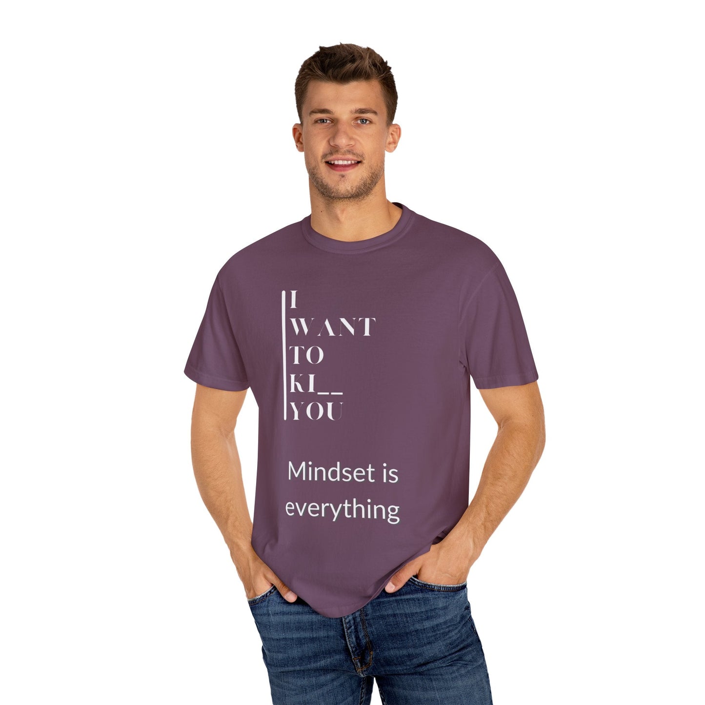 Mindset Matters Garment - Dyed T-Shirt - Motivational Quote Tee, Unisex Casual Wear, Gift for Friends, Inspirational Clothing, Self - Help - Metamorphosis Creations
