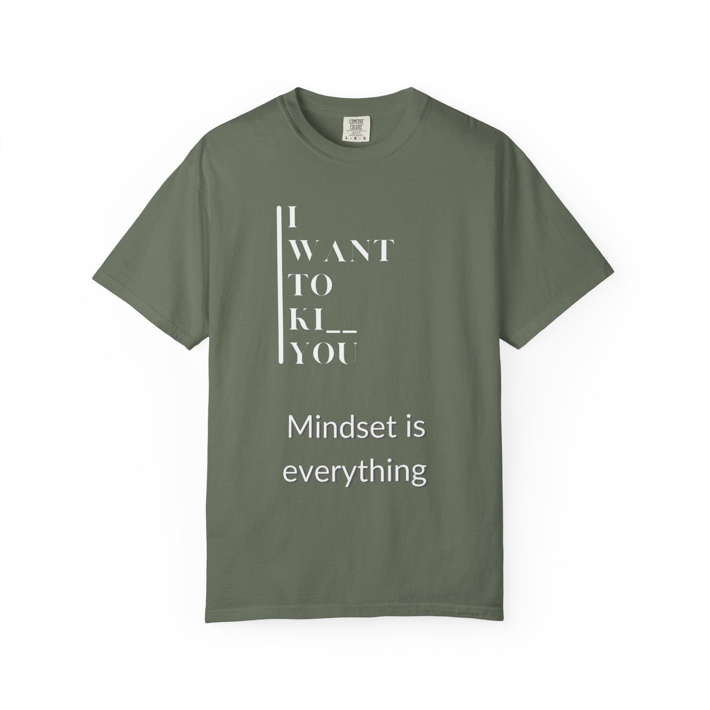 Mindset Matters Garment - Dyed T-Shirt - Motivational Quote Tee, Unisex Casual Wear, Gift for Friends, Inspirational Clothing, Self - Help - Metamorphosis Creations