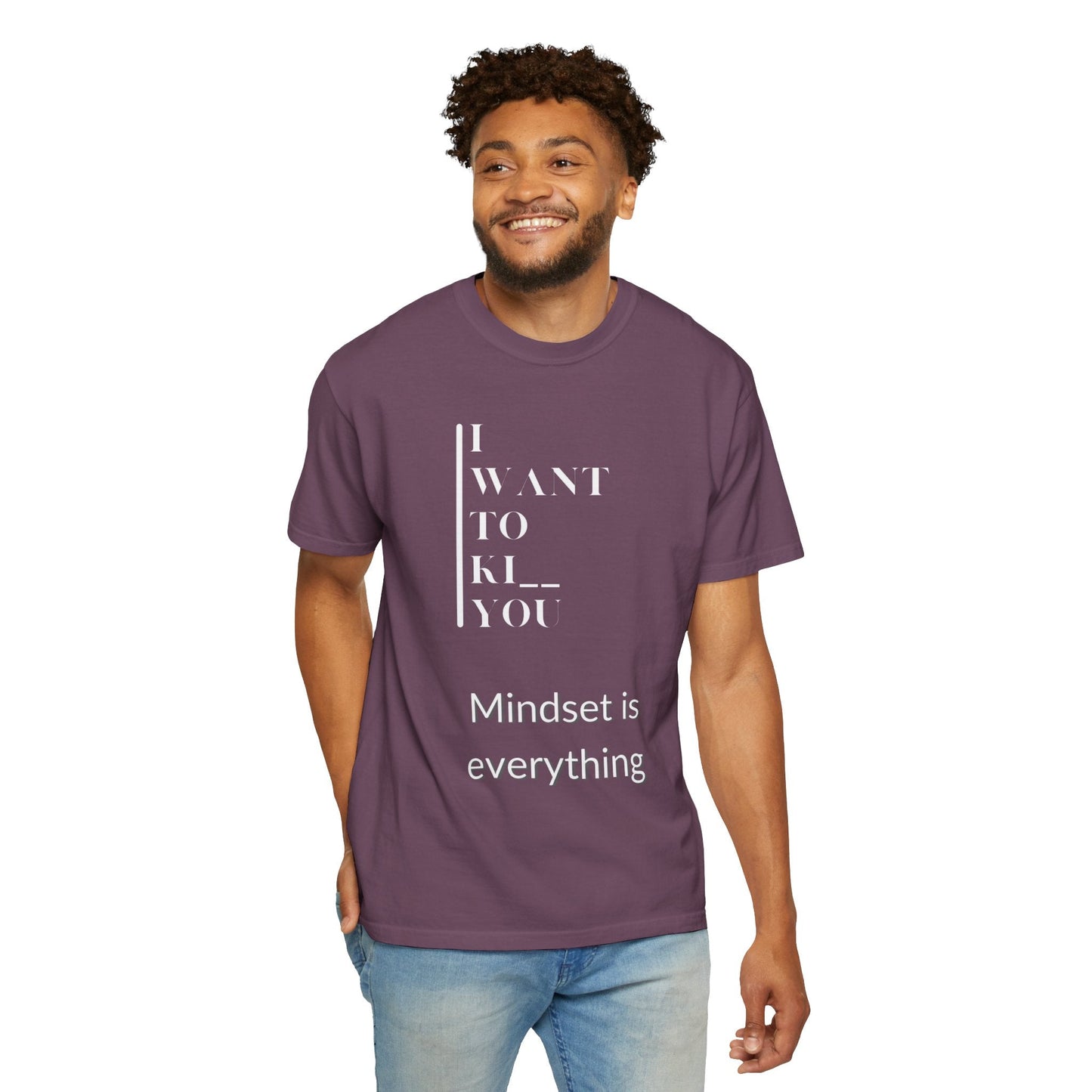 Mindset Matters Garment - Dyed T-Shirt - Motivational Quote Tee, Unisex Casual Wear, Gift for Friends, Inspirational Clothing, Self - Help - Metamorphosis Creations