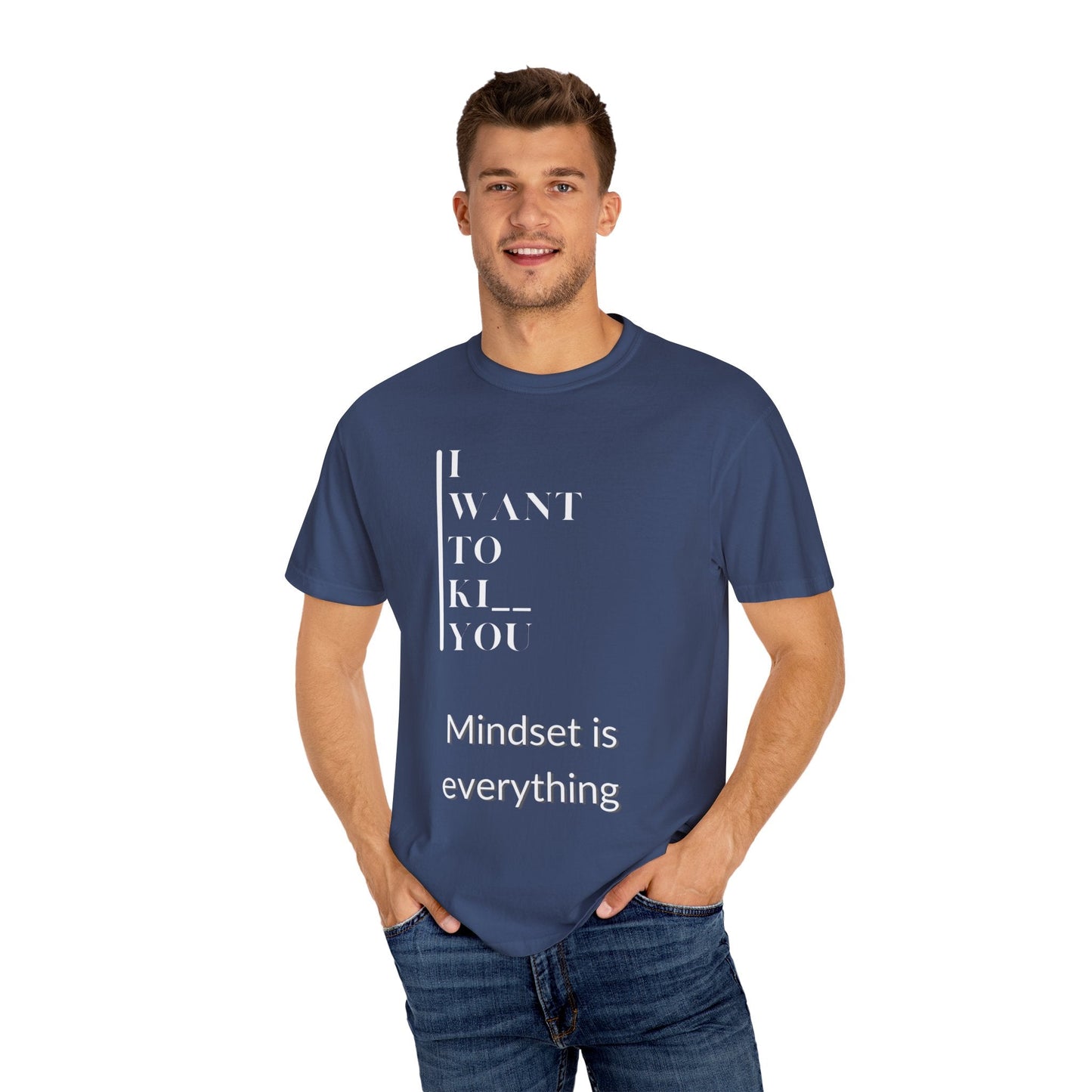Mindset Matters Garment - Dyed T-Shirt - Motivational Quote Tee, Unisex Casual Wear, Gift for Friends, Inspirational Clothing, Self - Help - Metamorphosis Creations
