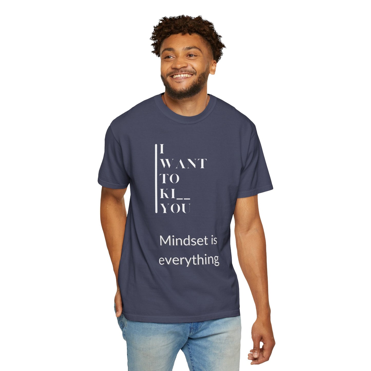 Mindset Matters Garment - Dyed T-Shirt - Motivational Quote Tee, Unisex Casual Wear, Gift for Friends, Inspirational Clothing, Self - Help - Metamorphosis Creations