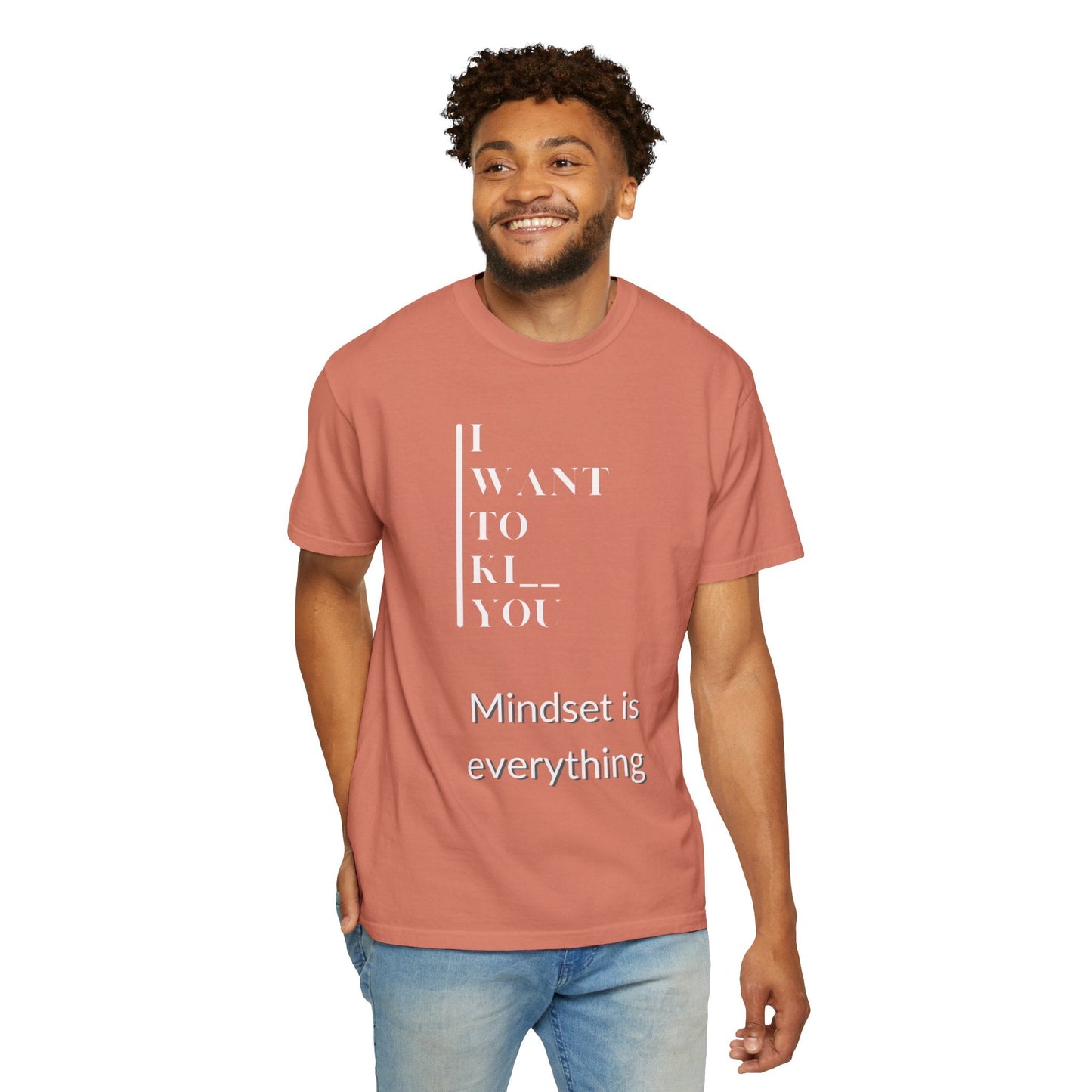 Mindset Matters Garment - Dyed T-Shirt - Motivational Quote Tee, Unisex Casual Wear, Gift for Friends, Inspirational Clothing, Self - Help - Metamorphosis Creations