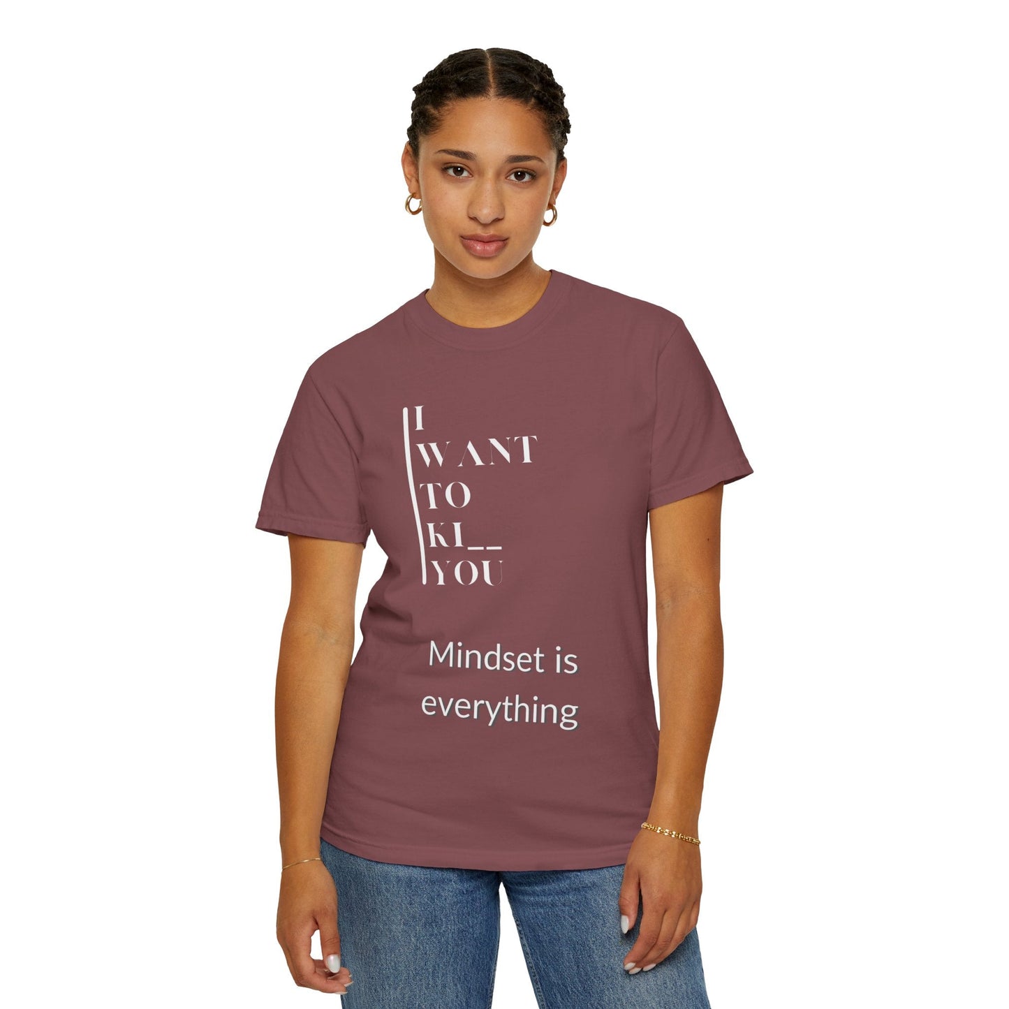 Mindset Matters Garment - Dyed T-Shirt - Motivational Quote Tee, Unisex Casual Wear, Gift for Friends, Inspirational Clothing, Self - Help - Metamorphosis Creations